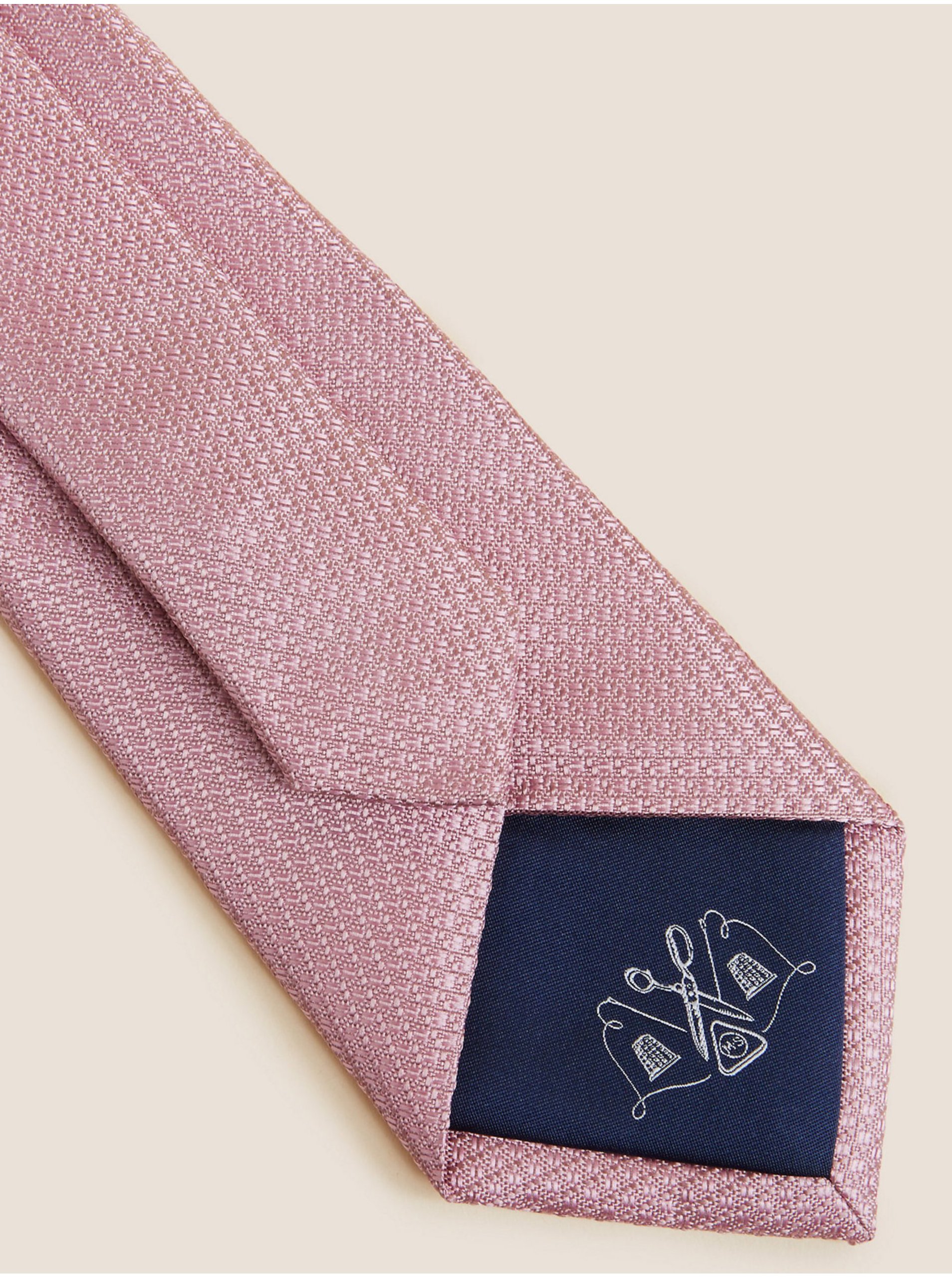Levně Růžová pánská kravata Marks & Spencer