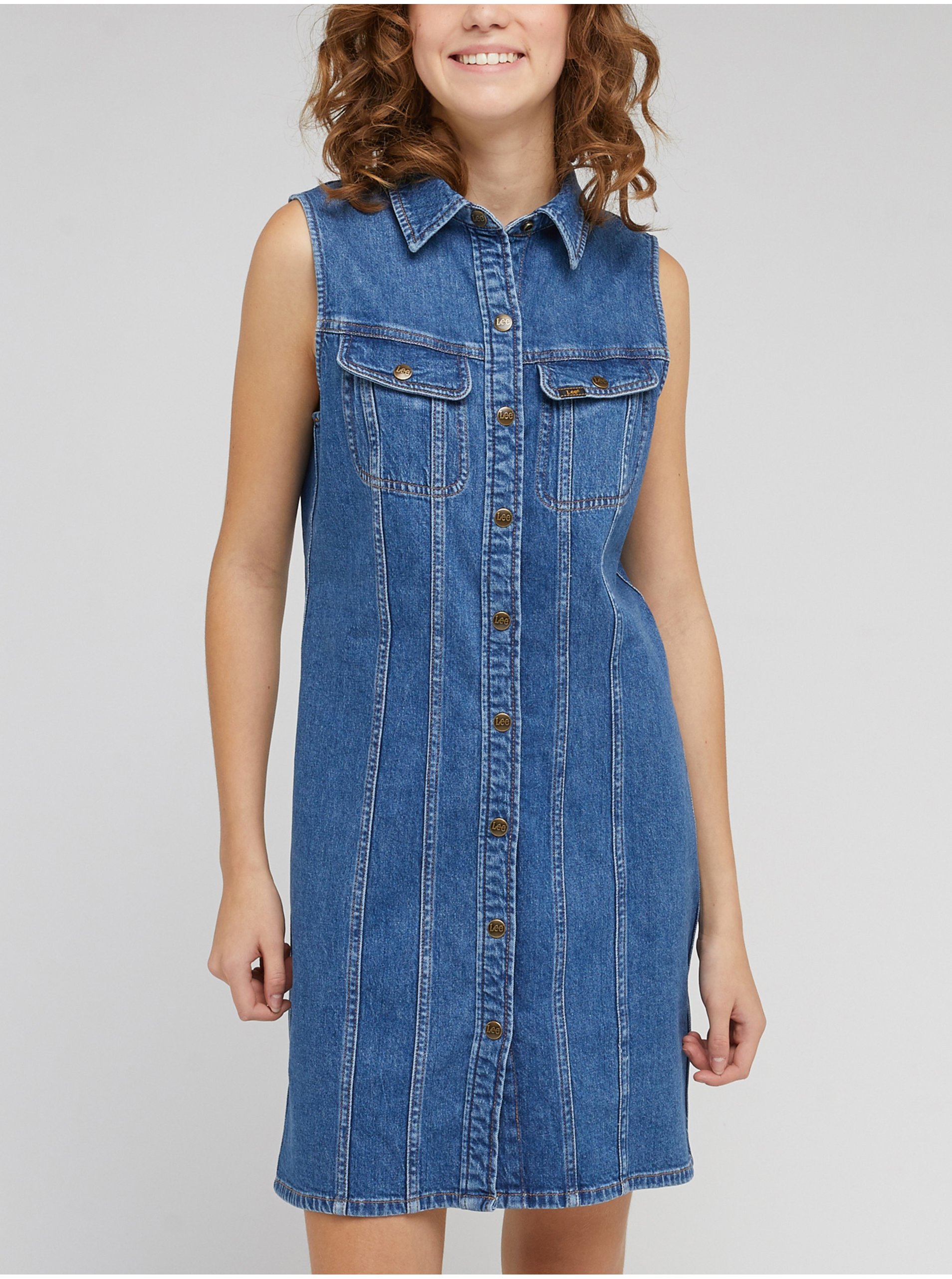 E-shop Šaty na denné nosenie pre ženy Lee - modrá