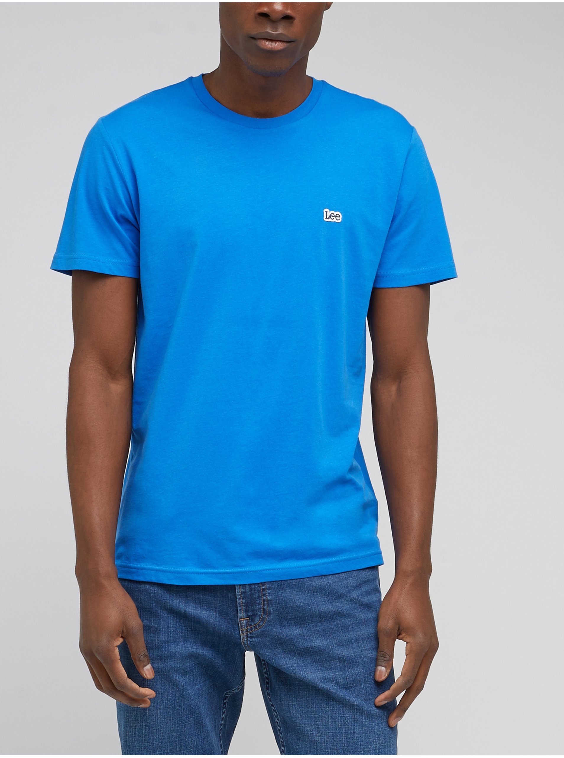 Levně Modré pánské tričko Lee