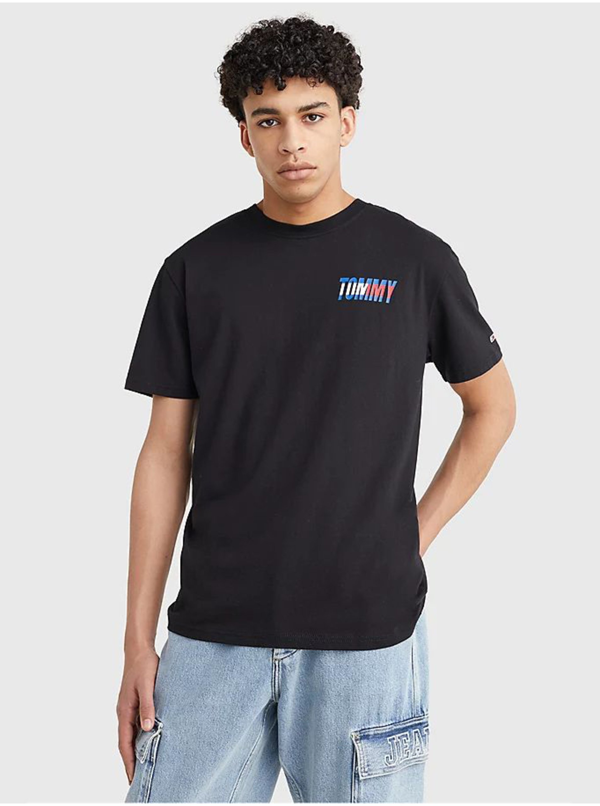 E-shop Čierne pánske tričko Tommy Jeans