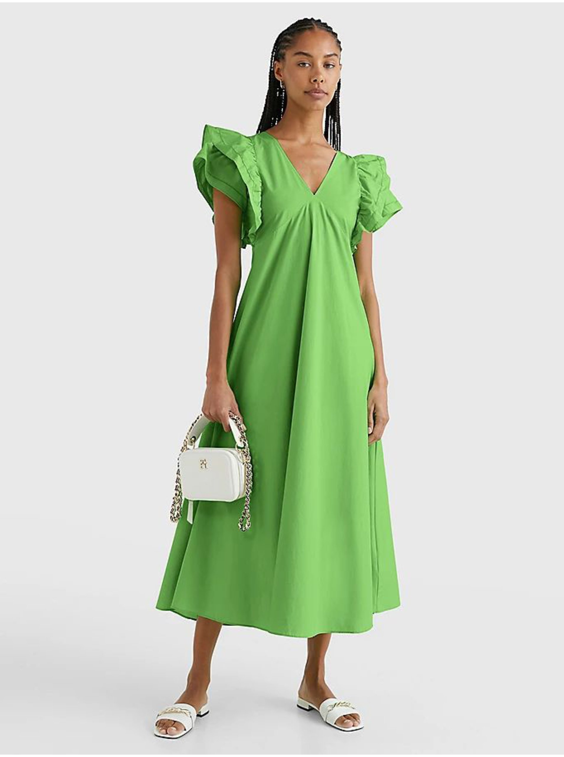 Lacno Letné a plážové šaty pre ženy Tommy Hilfiger - zelená