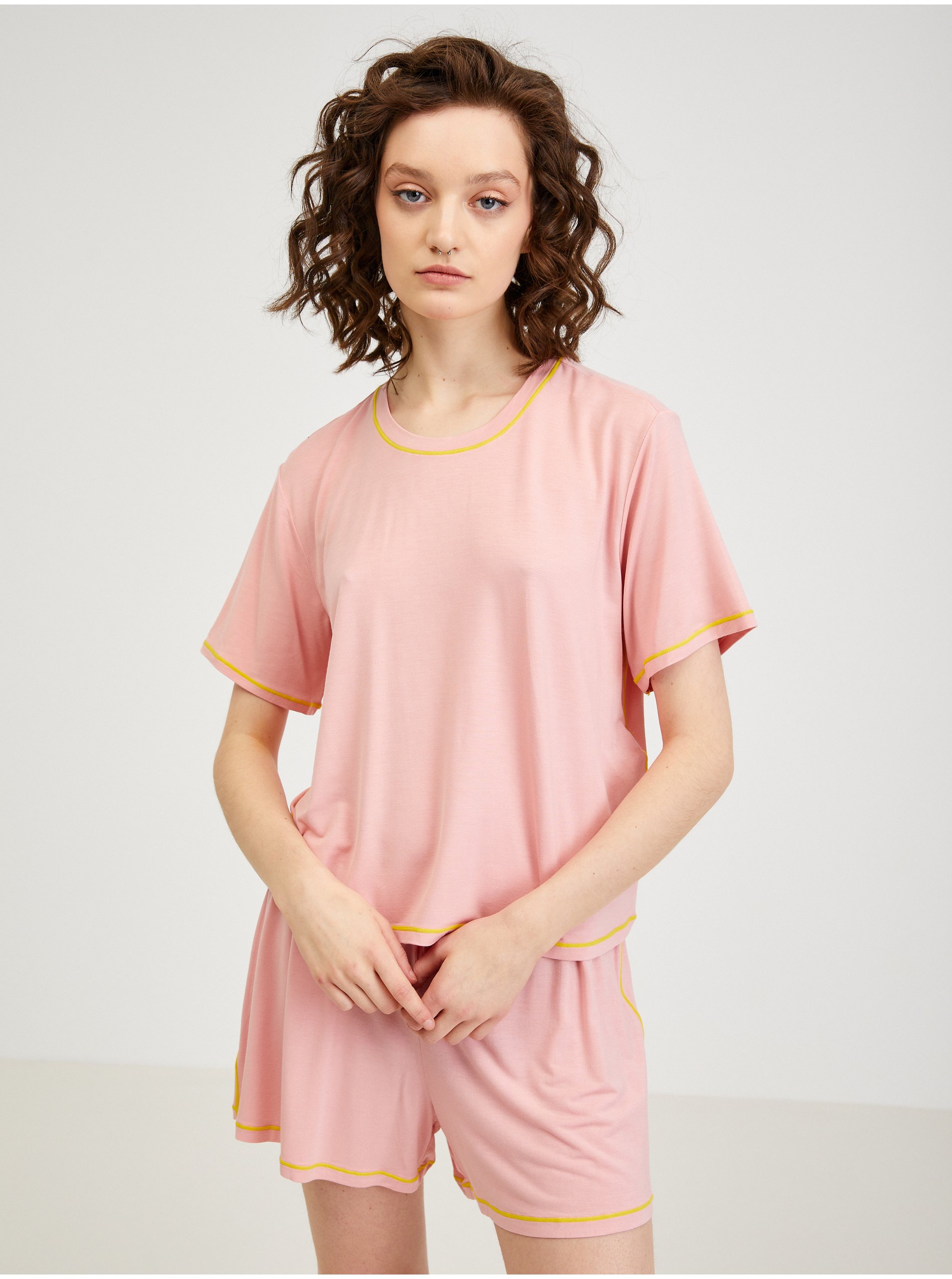 Levně Světle růžové dámské pyžamo Diesel
