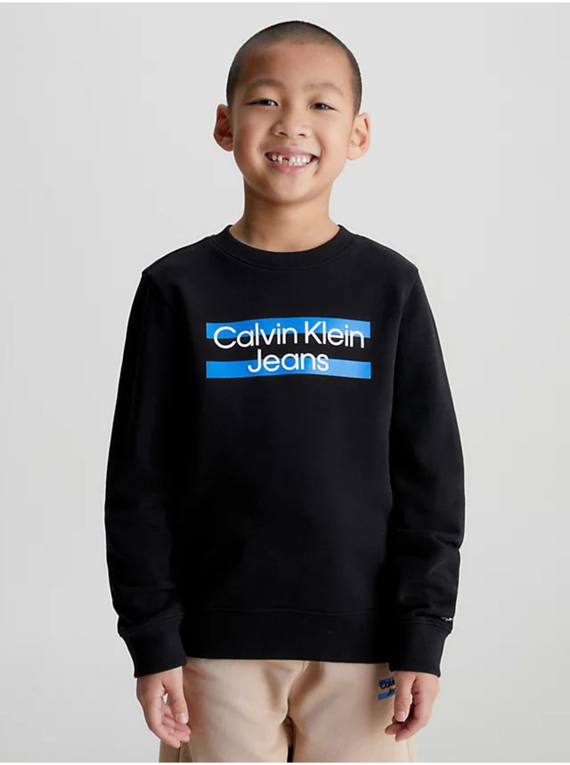 E-shop Čierna chlapčenská mikina Calvin Klein Jeans