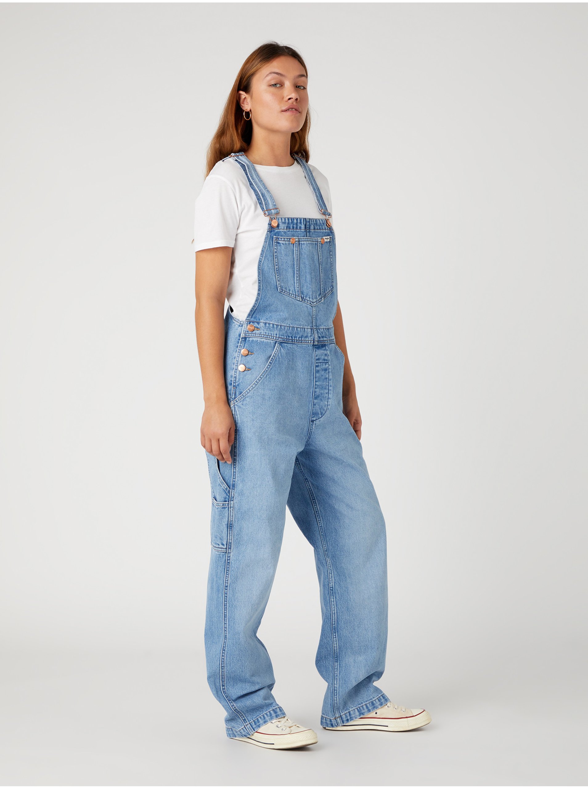 E-shop Modré unisex džínové kalhoty s laclem Wrangler Casey Jones