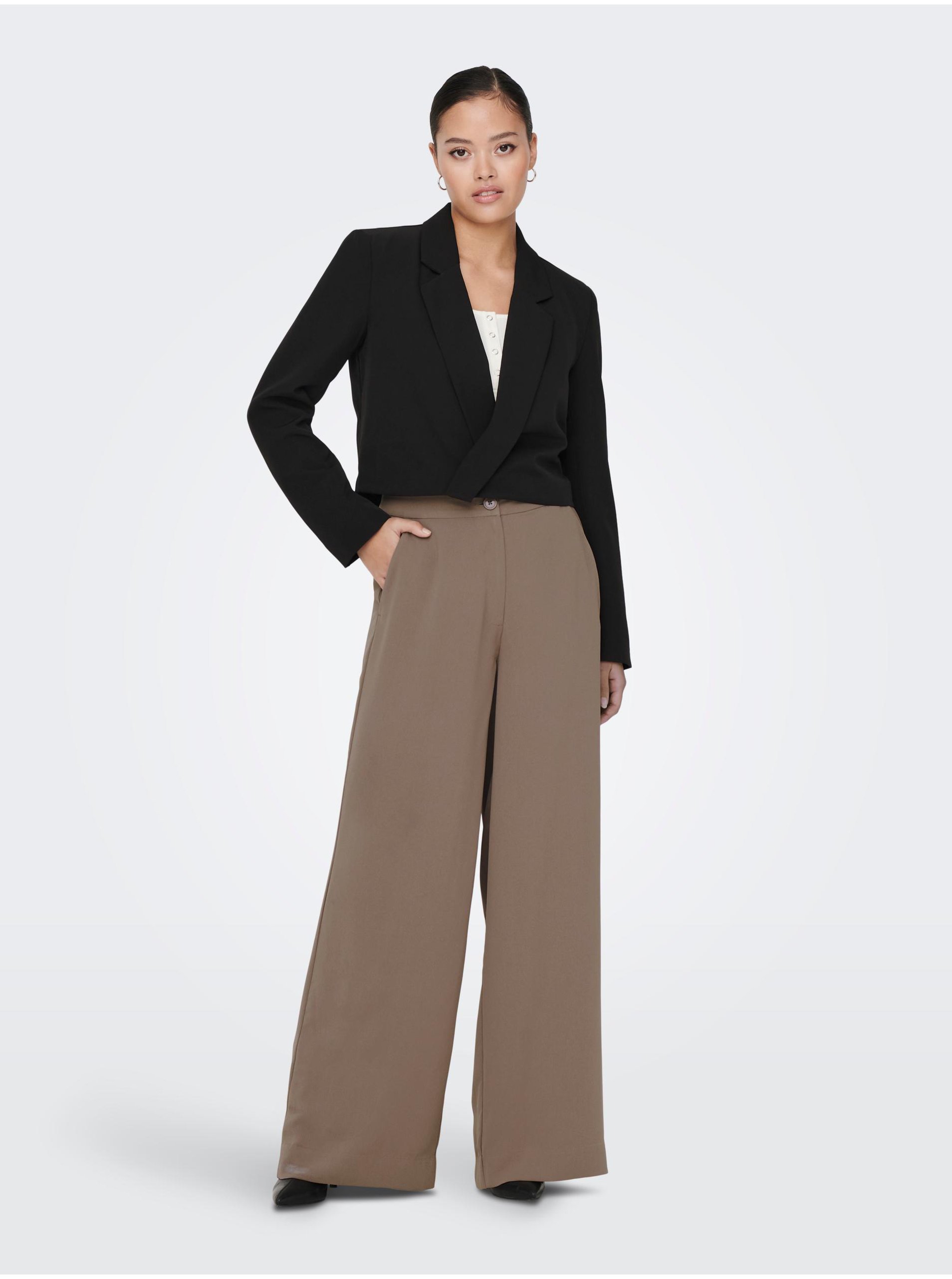 E-shop Elegantné nohavice pre ženy JDY - svetlohnedá