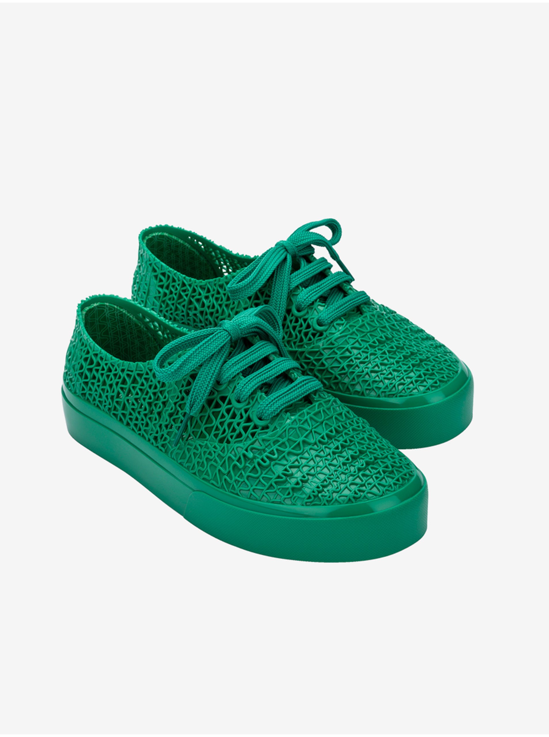 Levně Zelené dámské tenisky Melissa Campana Papel Sneaker