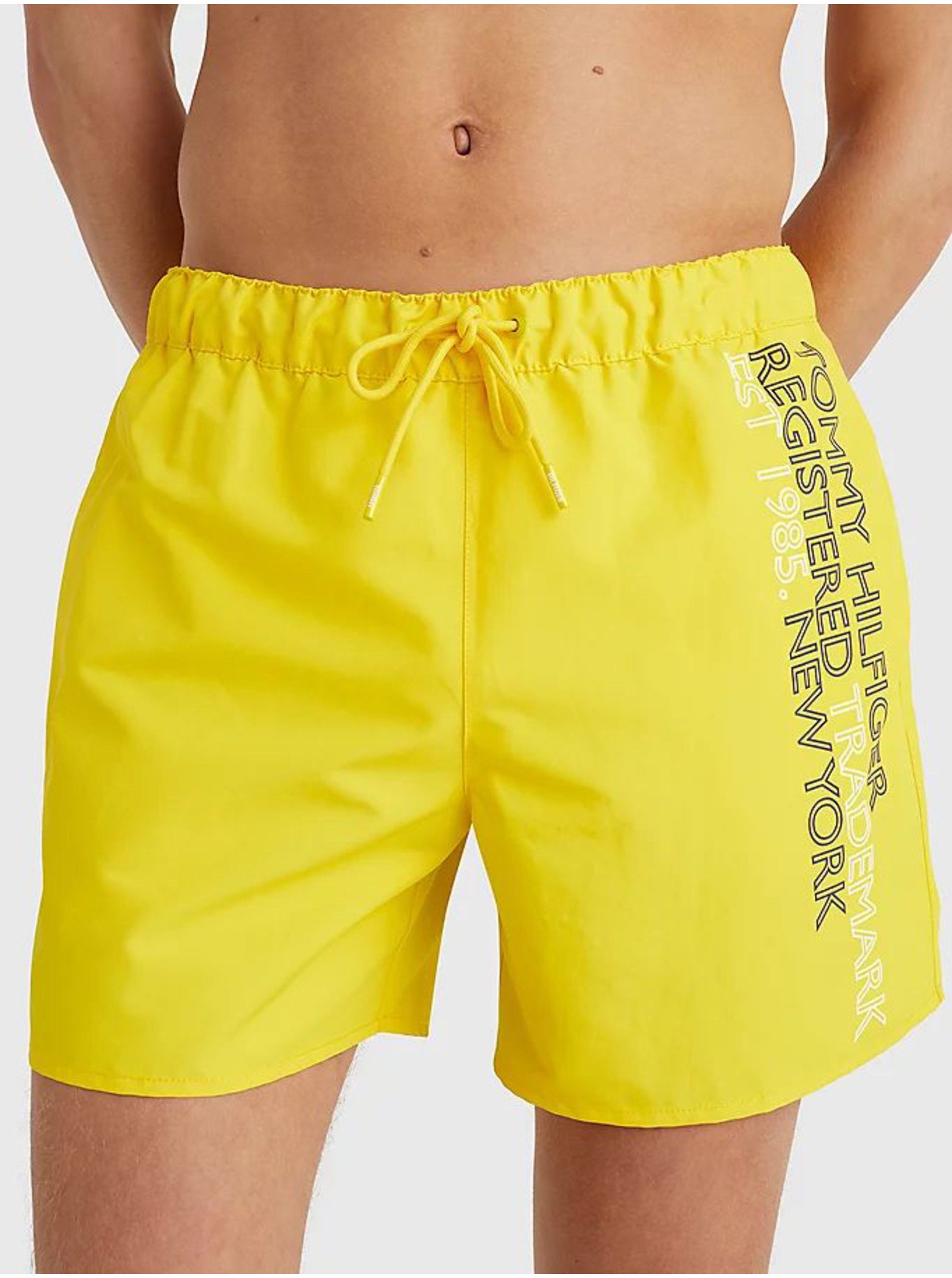 Lacno Žlté pánske plavky Tommy Hilfiger Underwear