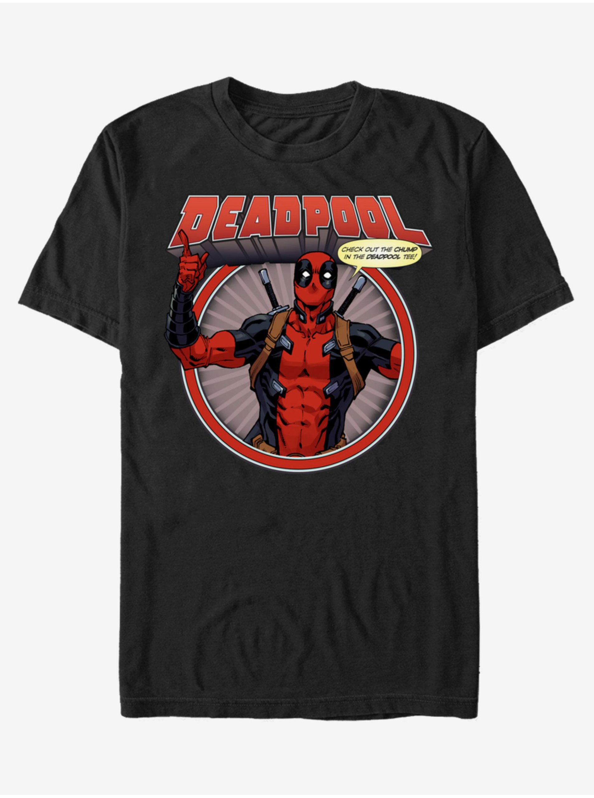 Levně Černé pánské tričko ZOOT.Fan Marvel Deadpool Chump