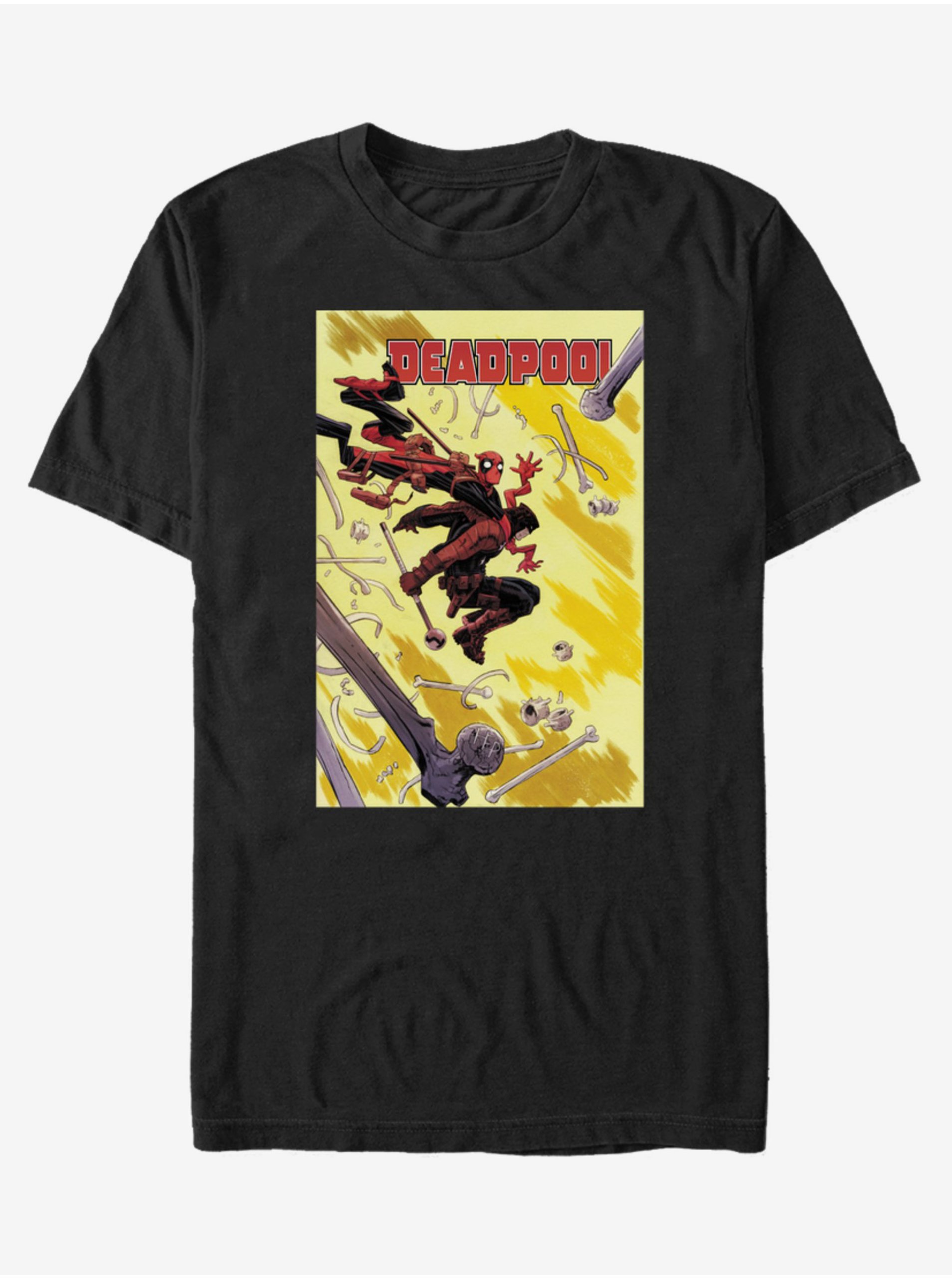 Levně Černé pánské tričko ZOOT.Fan Marvel Deadpool