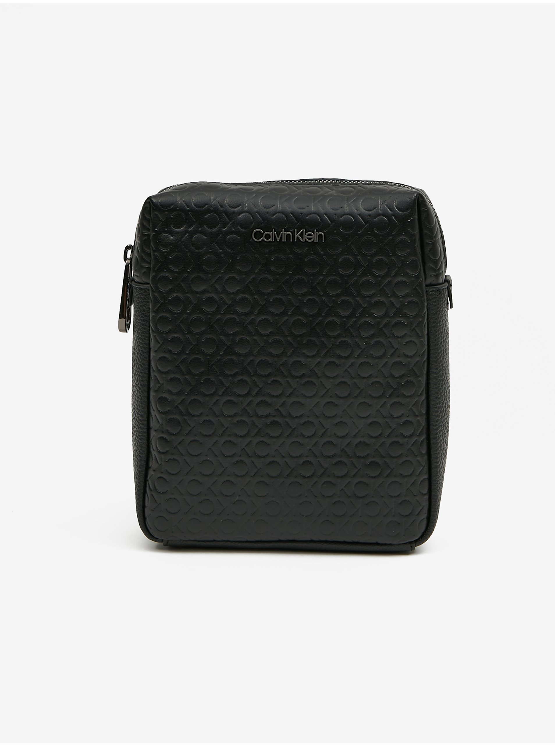 Lacno Čierna pánska vzroovaná taška cez rameno Calvin Klein Must Mono Block