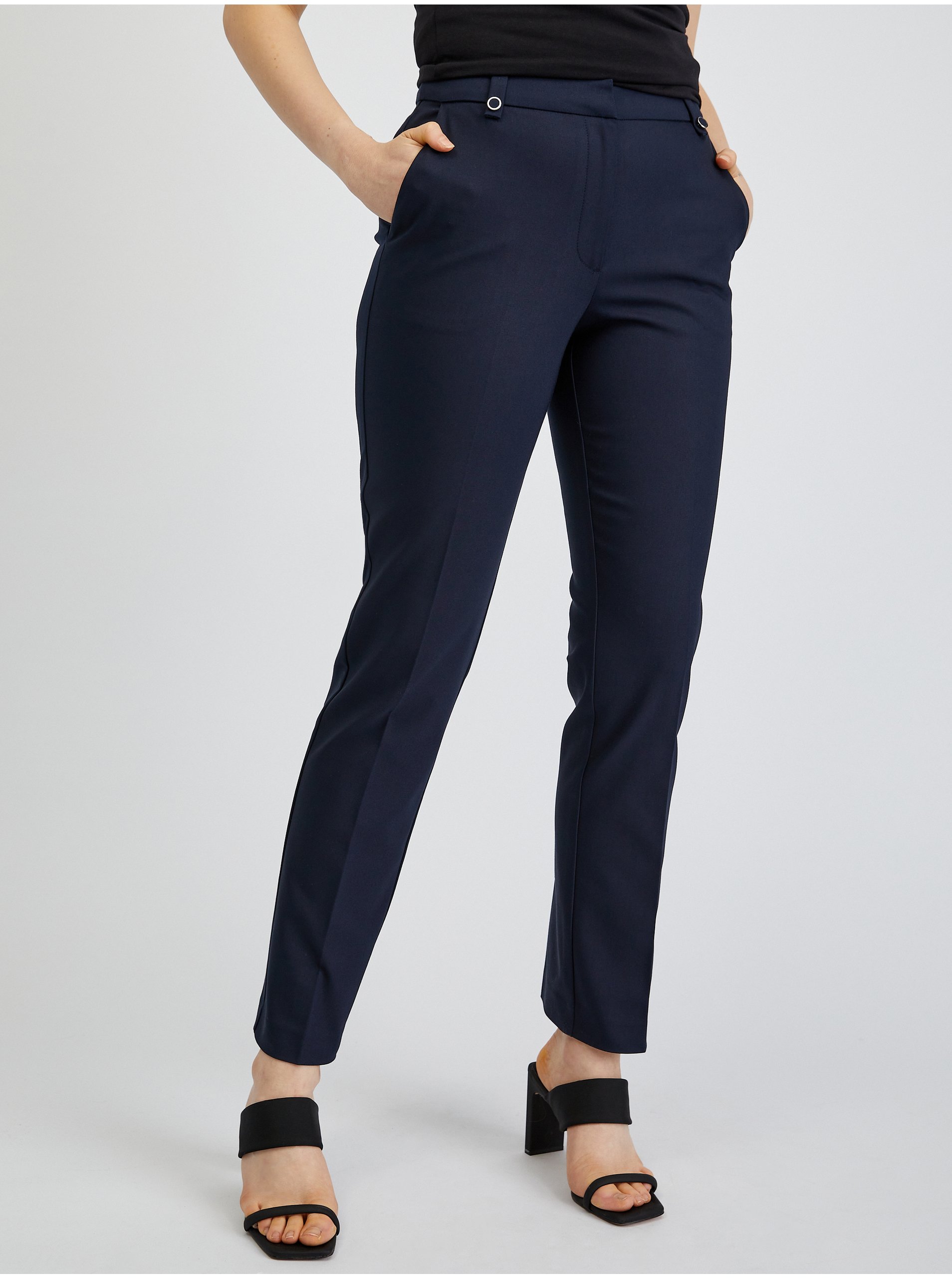 Lacno Elegantné nohavice pre ženy ORSAY - tmavomodrá