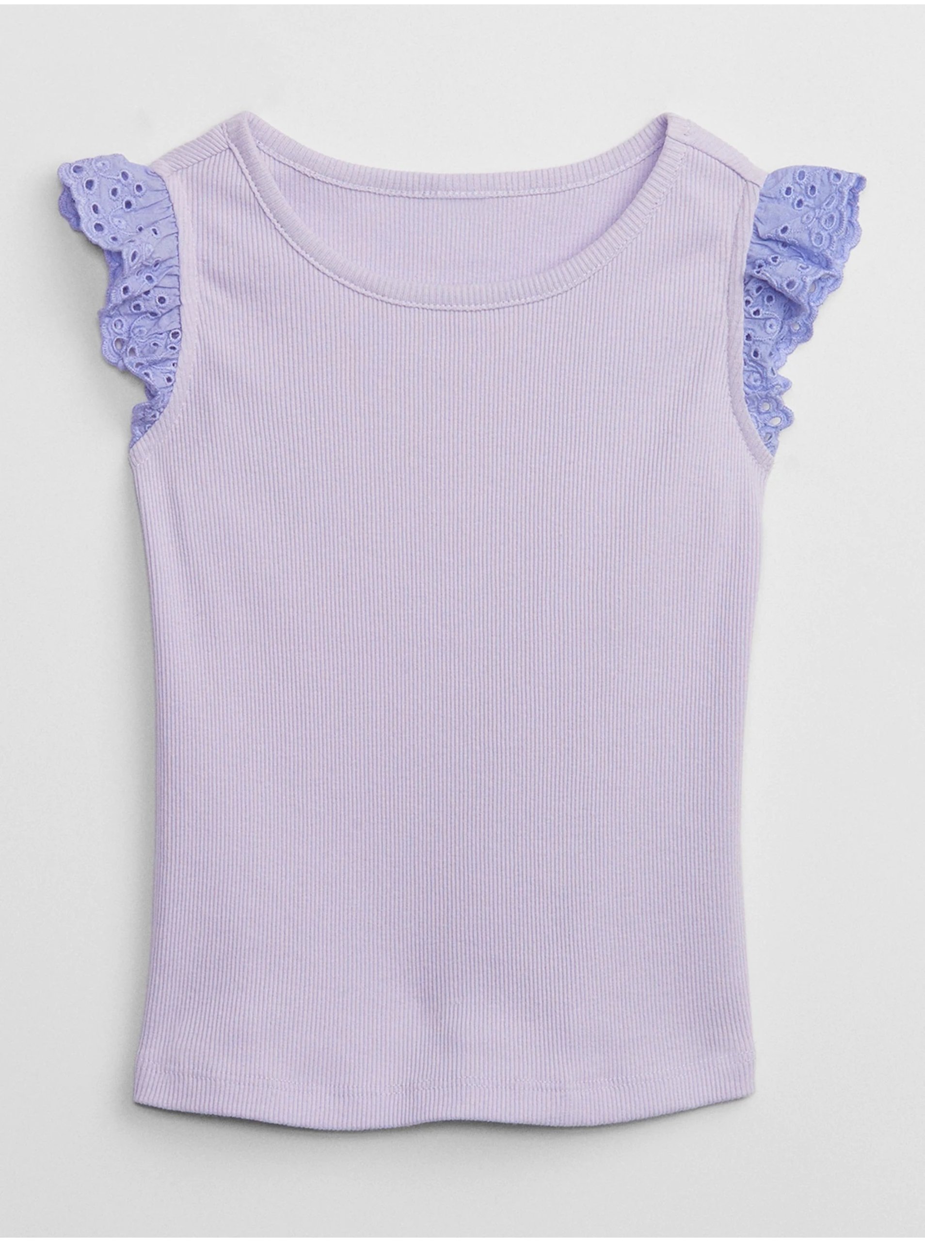 E-shop Světle fialové holčičí tričko s madeirou GAP