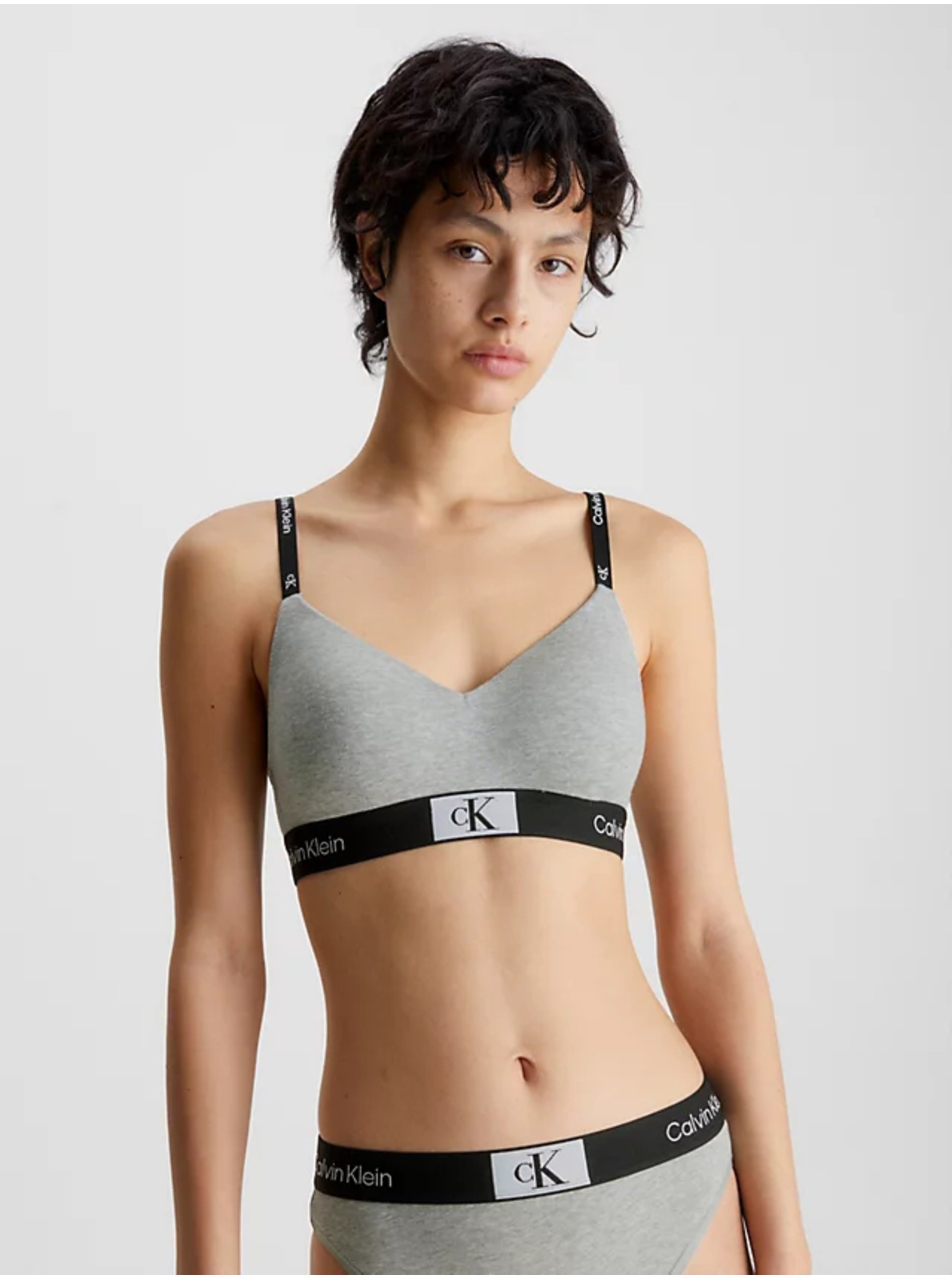 Lacno Podprsenky pre ženy Calvin Klein Underwear - svetlosivá