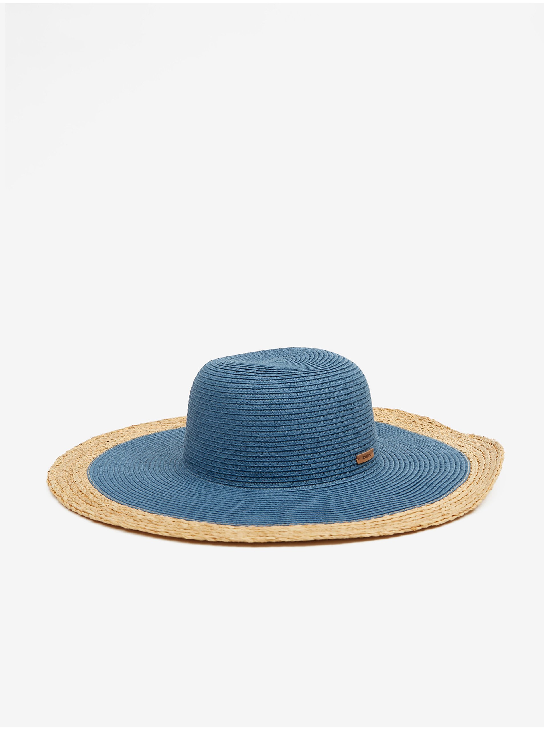 Levně Hnědo-modrý dámský slaměný klobouk ZOOT.lab Lysbet