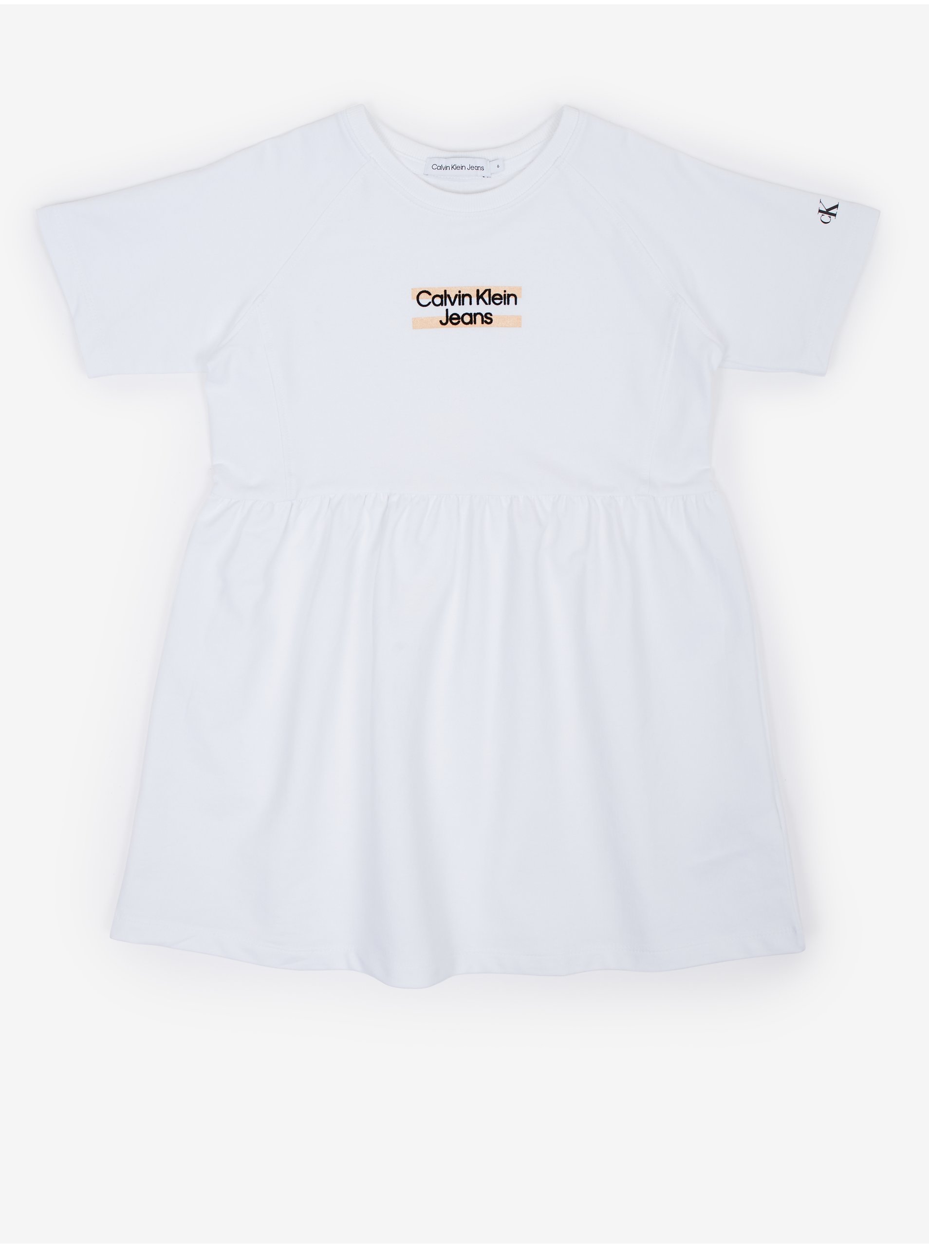 E-shop Bílé holčičí tričko Calvin Klein Jeans