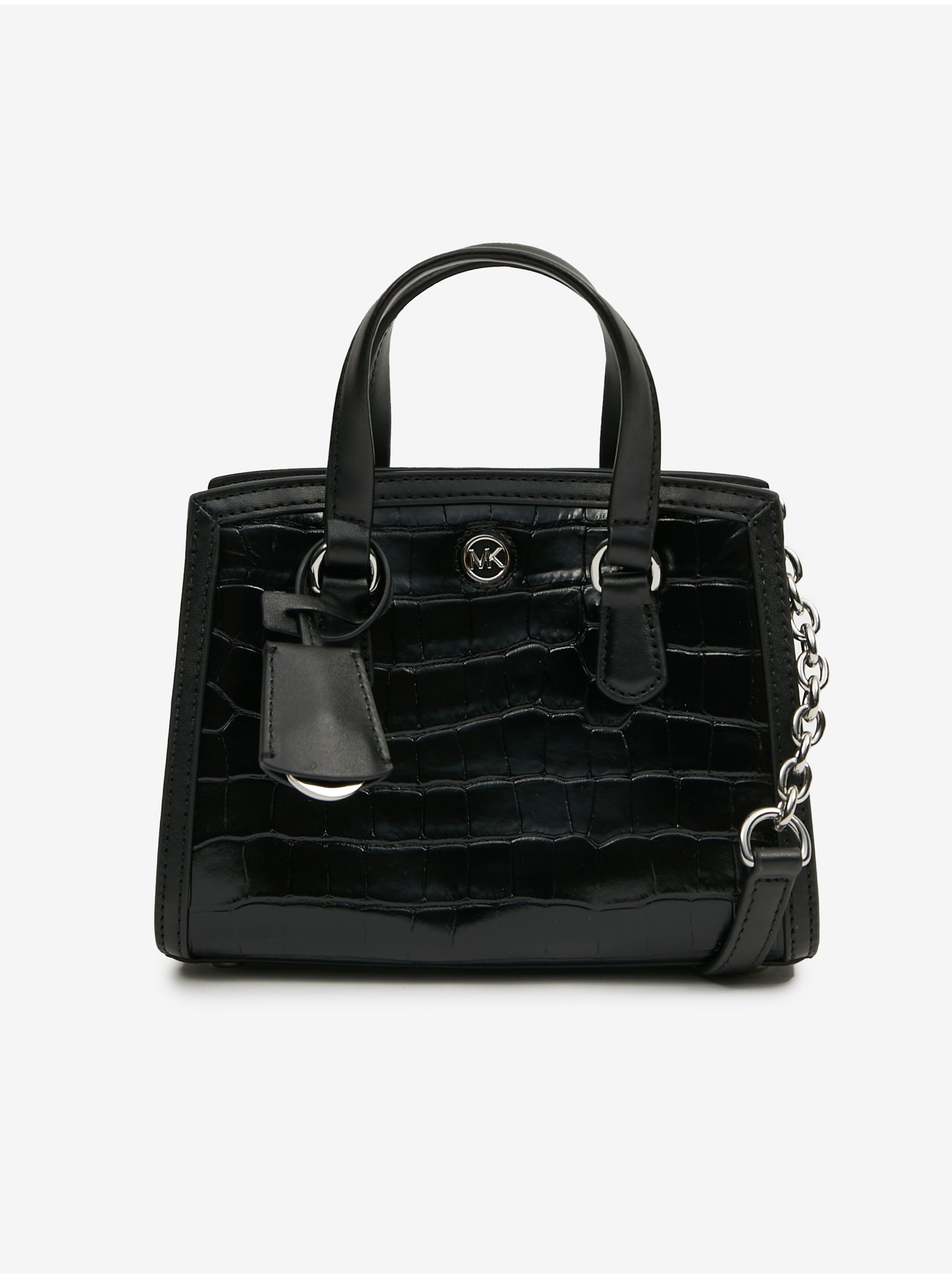E-shop Čierna dámska kožená kabelka s krokodílím vzorom Michael Kors