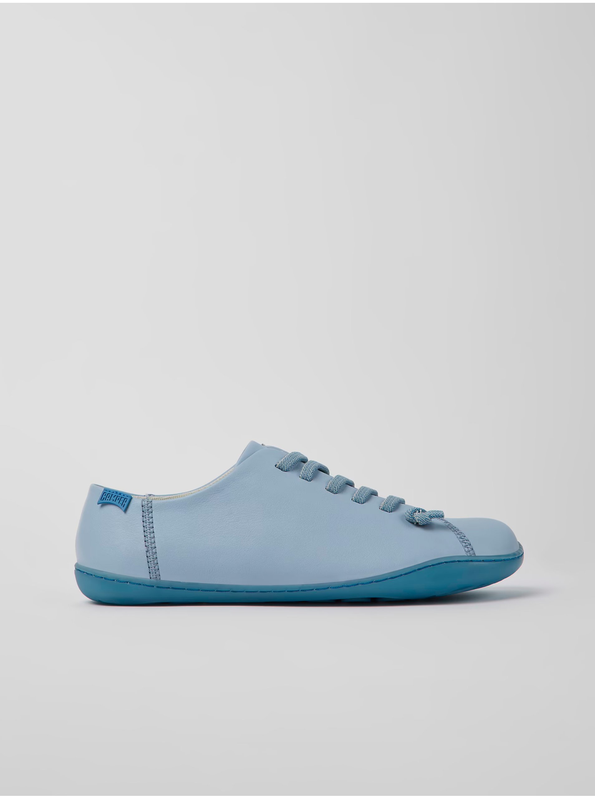 Levně Světle modré dámské kožené boty Camper