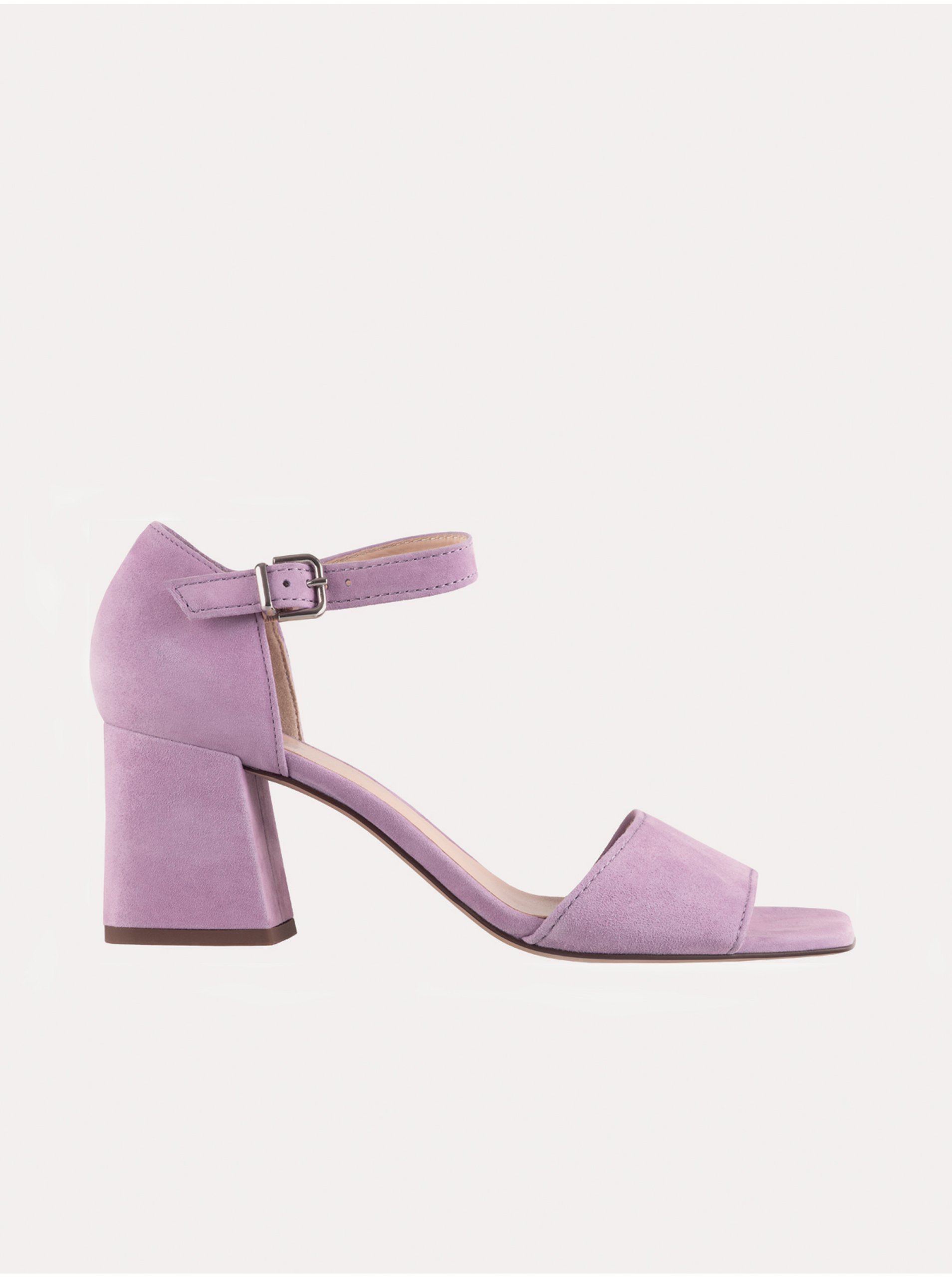 E-shop Světle fialové dámské kožené sandály na podpatku Högl Beatrice