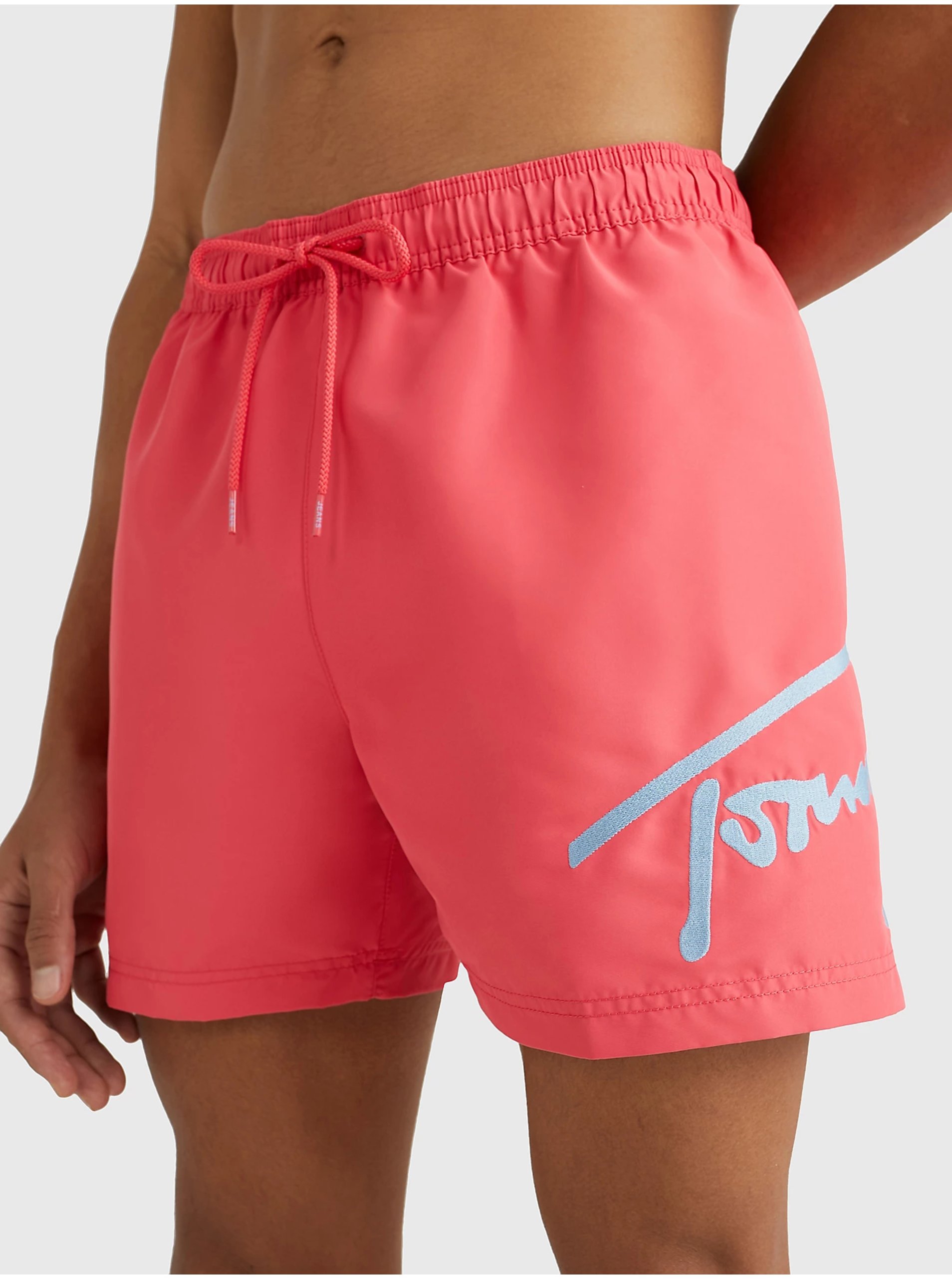 Lacno Ružové pánske plavky Tommy Hilfiger Underwear