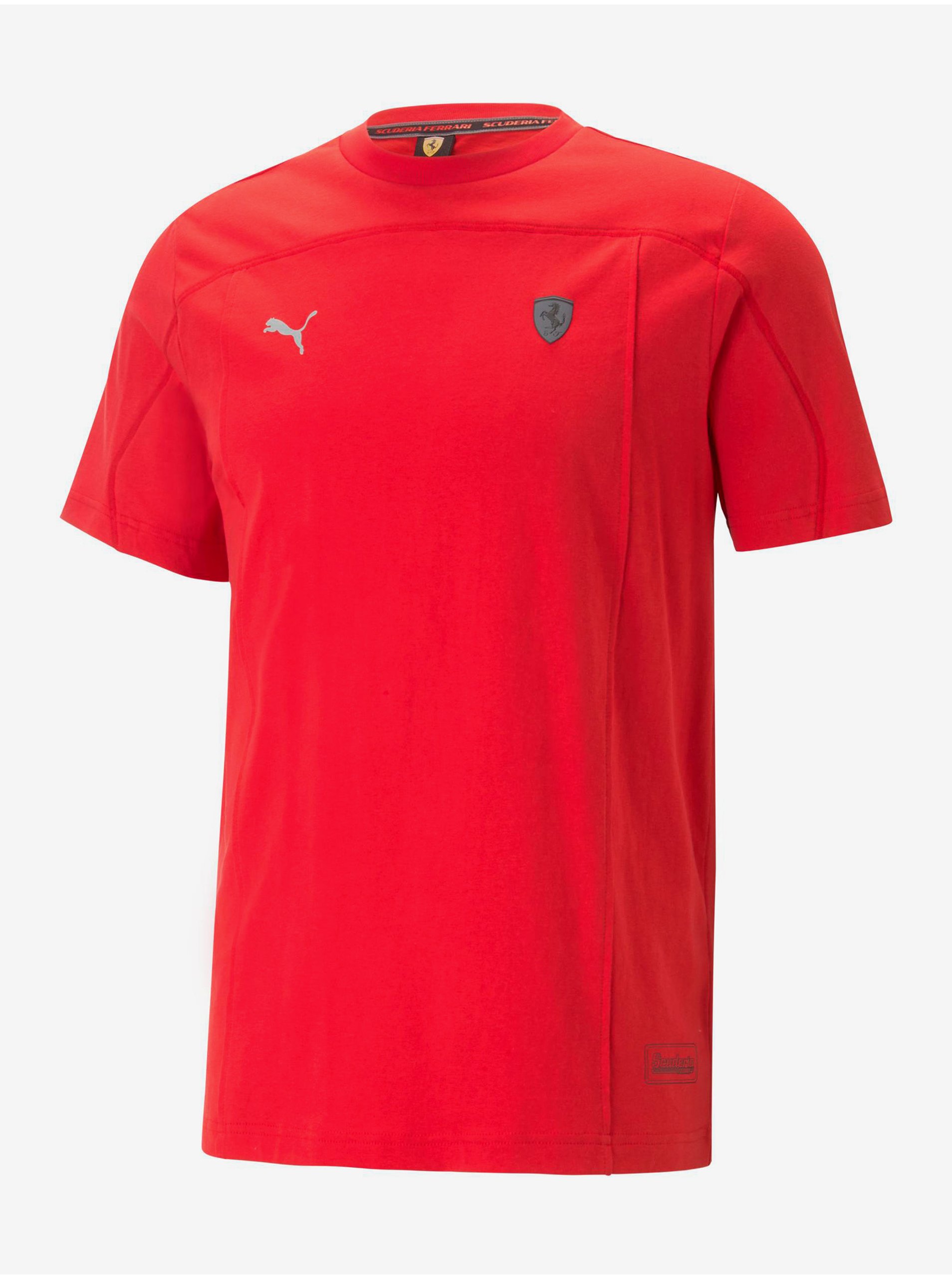 Levně Červené pánské tričko Puma Ferrari Style