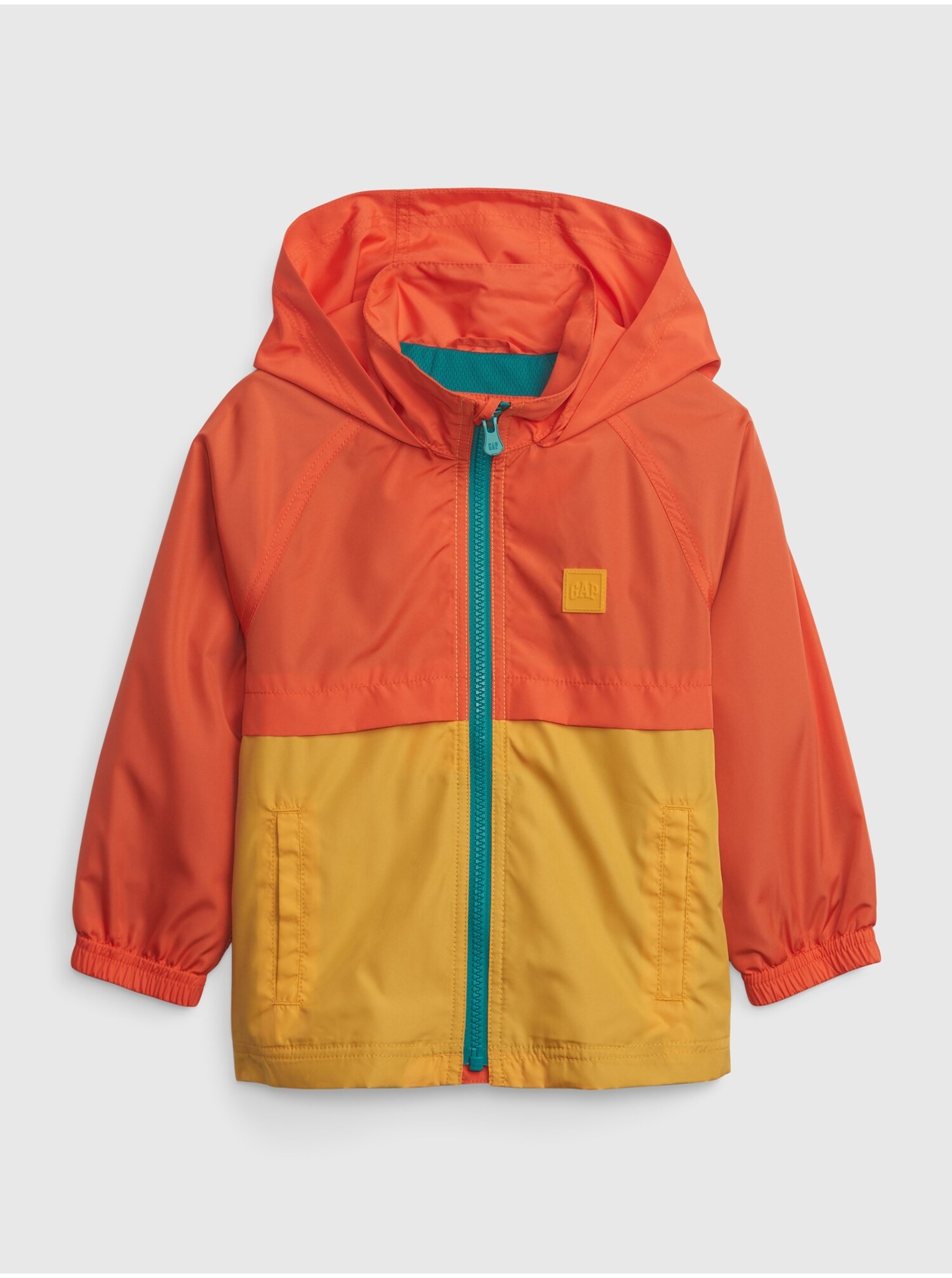 E-shop Žluto-oranžová dětská bunda na zip GAP