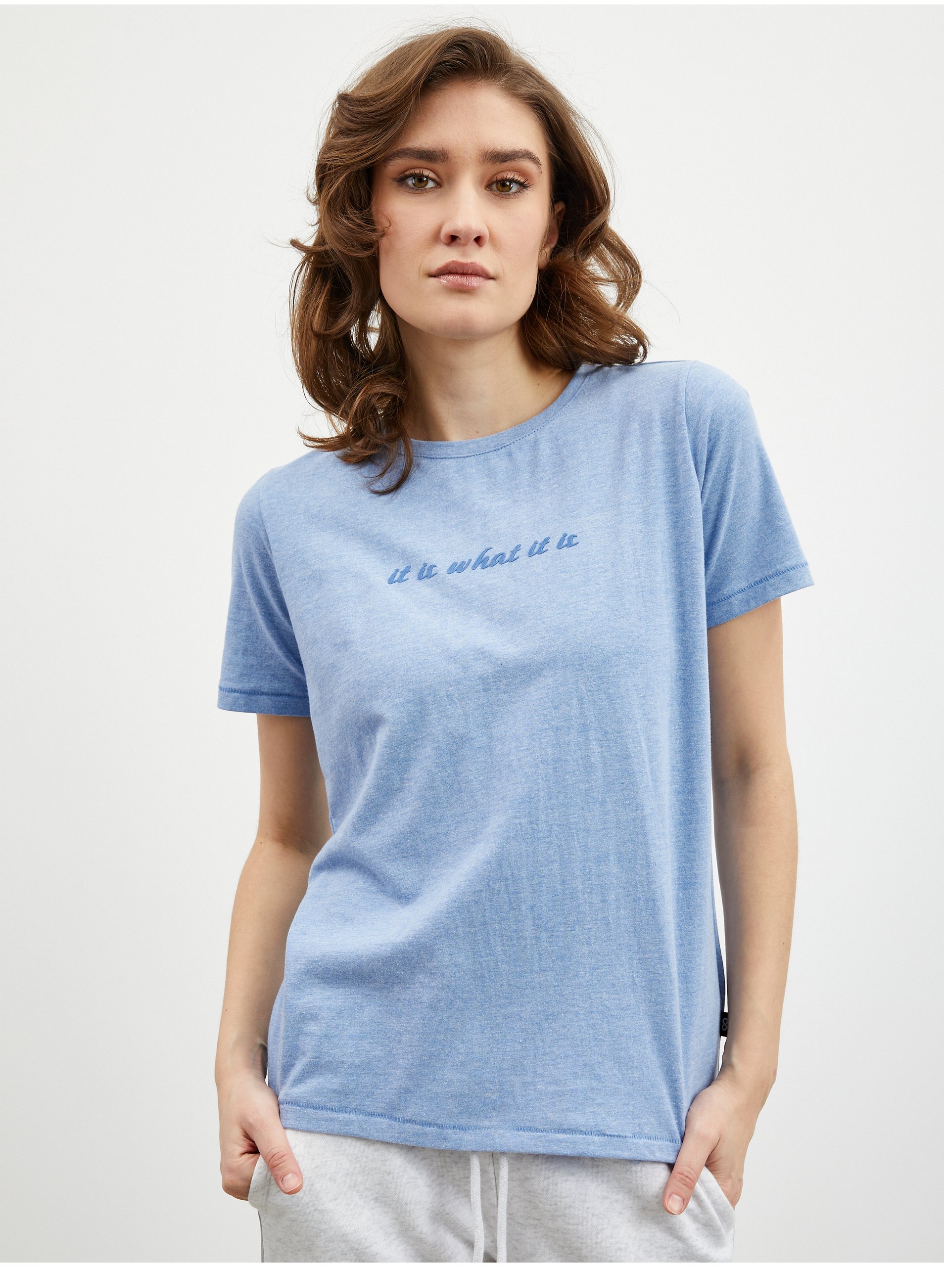 Levně Modré dámské tričko ZOOT.lab Michelle
