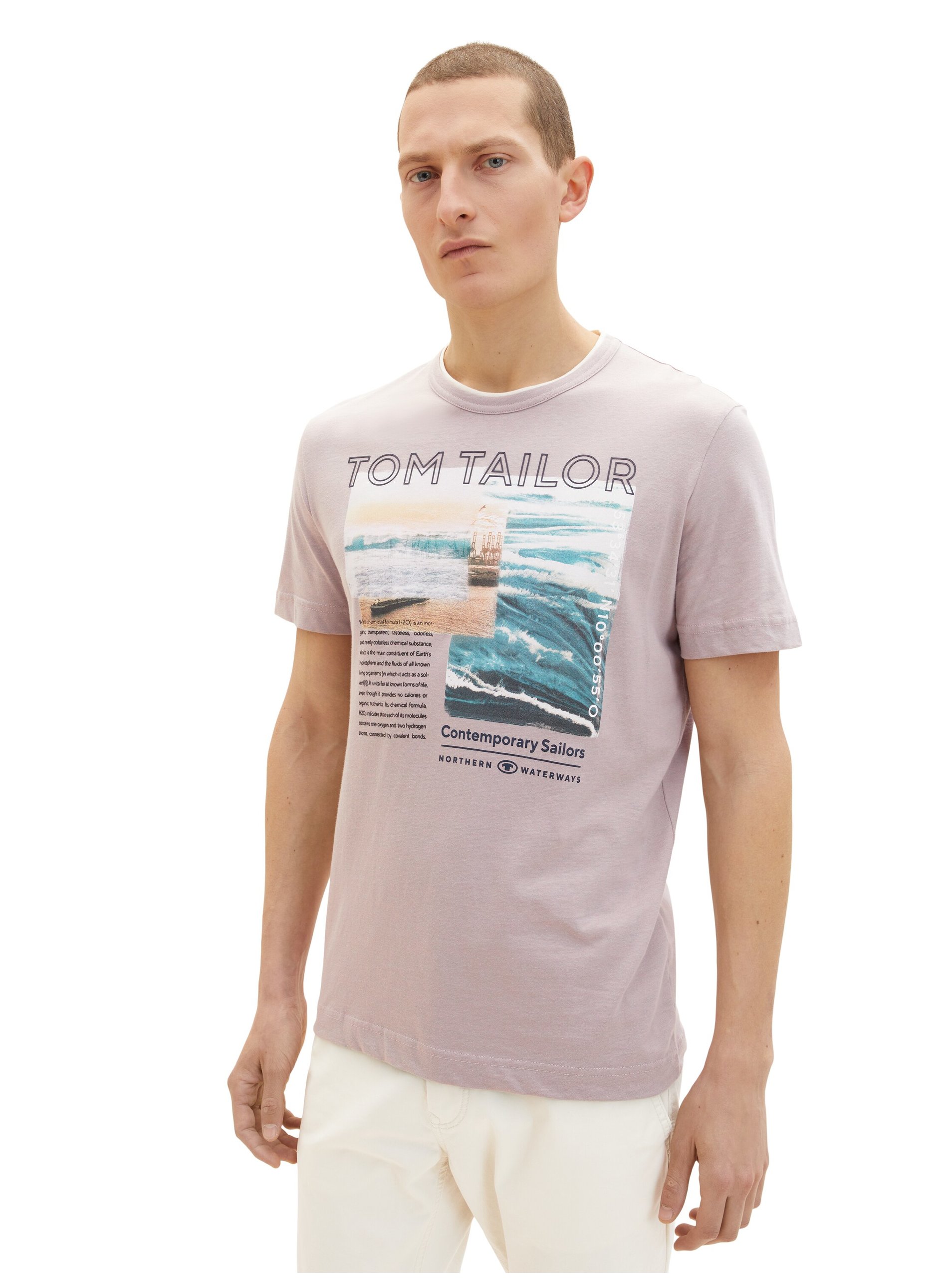 Levně Růžové pánské tričko Tom Tailor