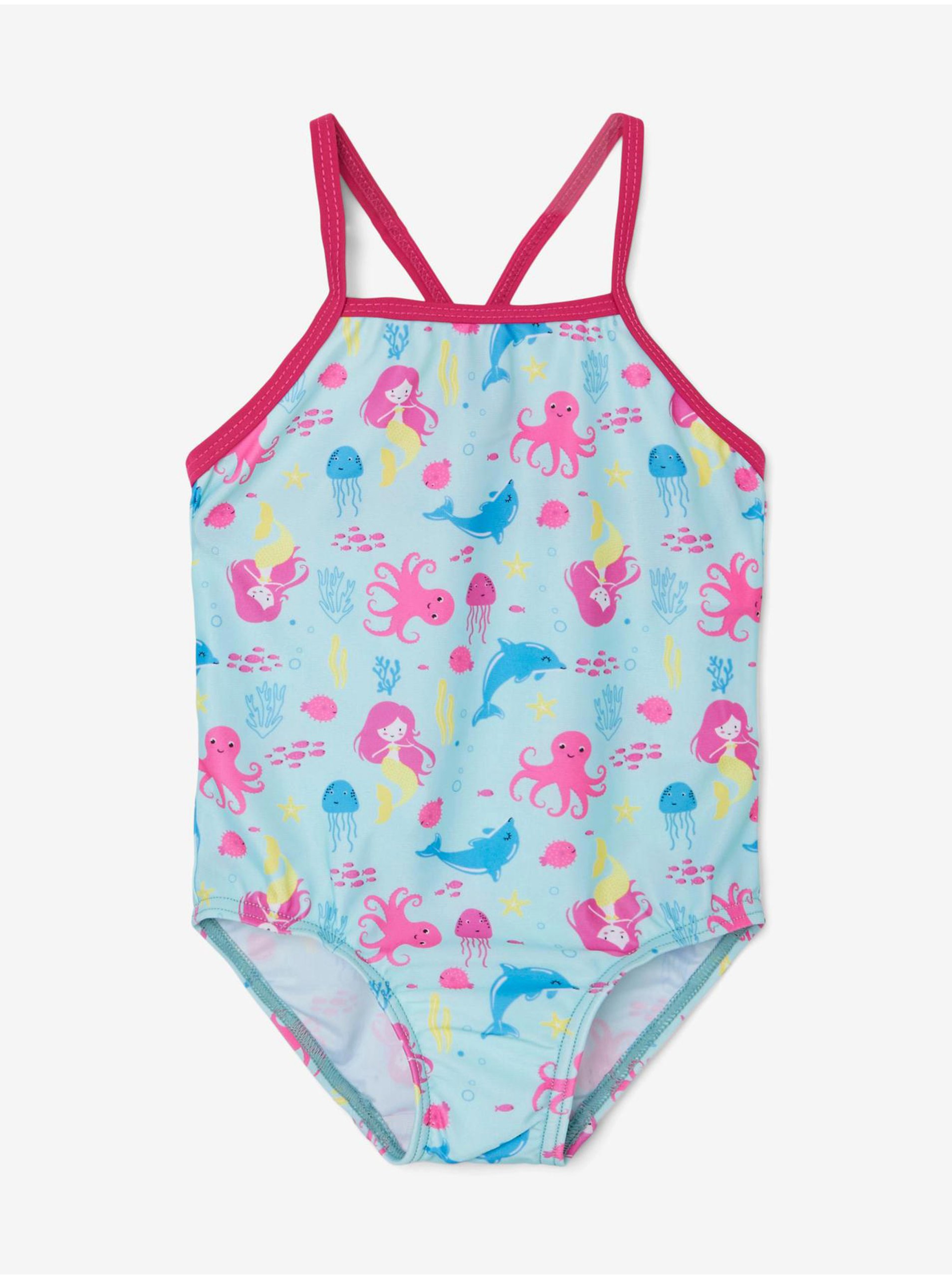 E-shop Svetlomodré dievčenské vzorované plavky name it Ziza