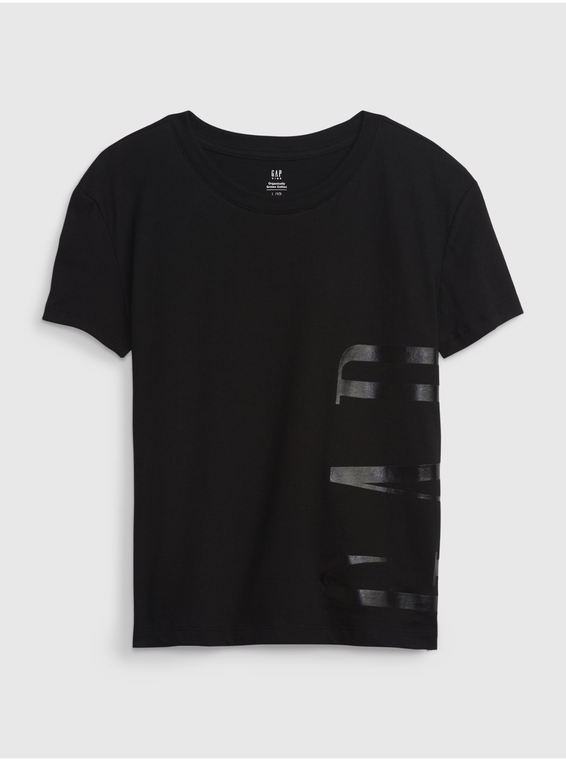 E-shop Černé dětské tričko s logem GAP