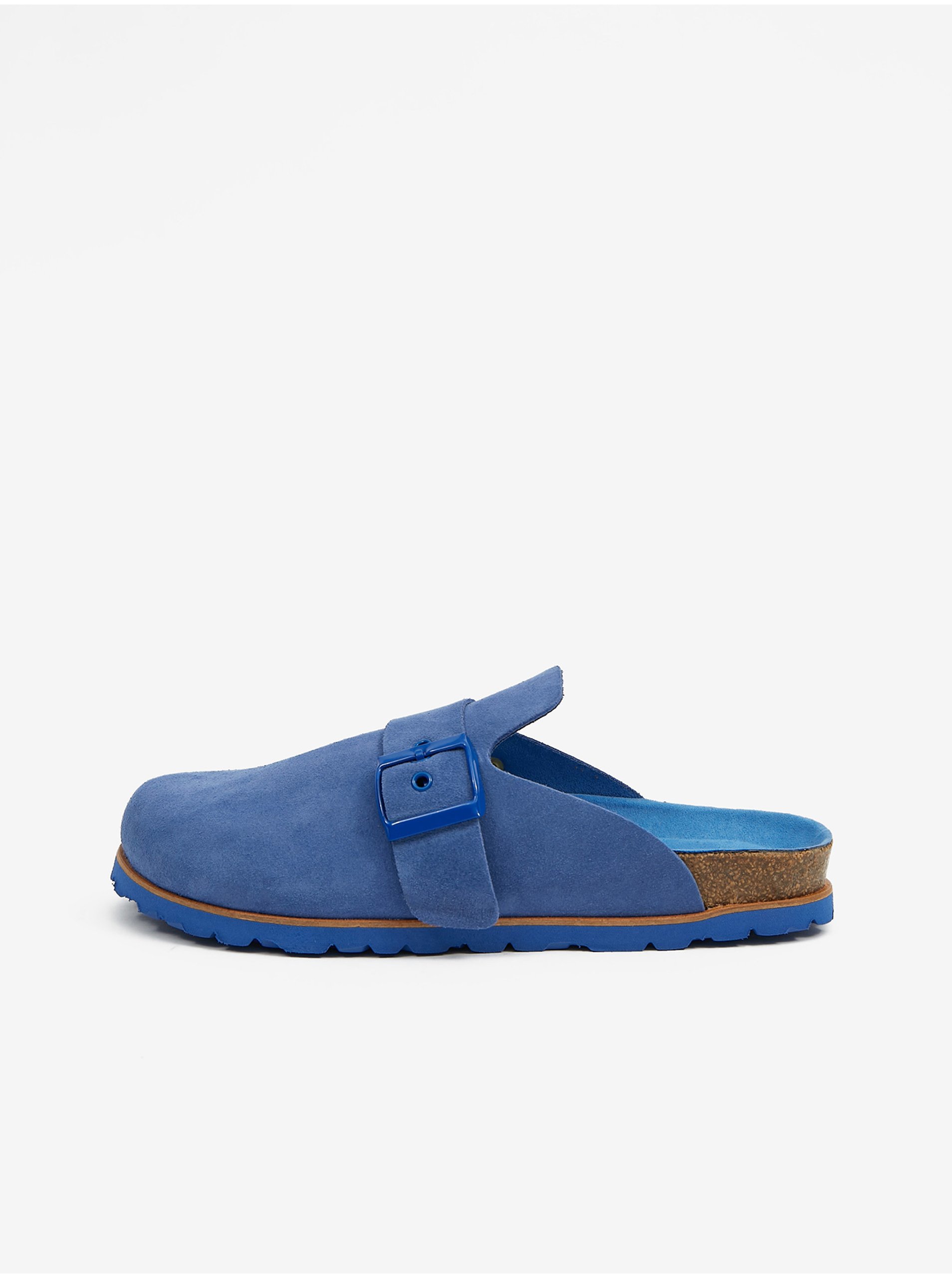 E-shop Modré dámské semišové pantofle OJJU