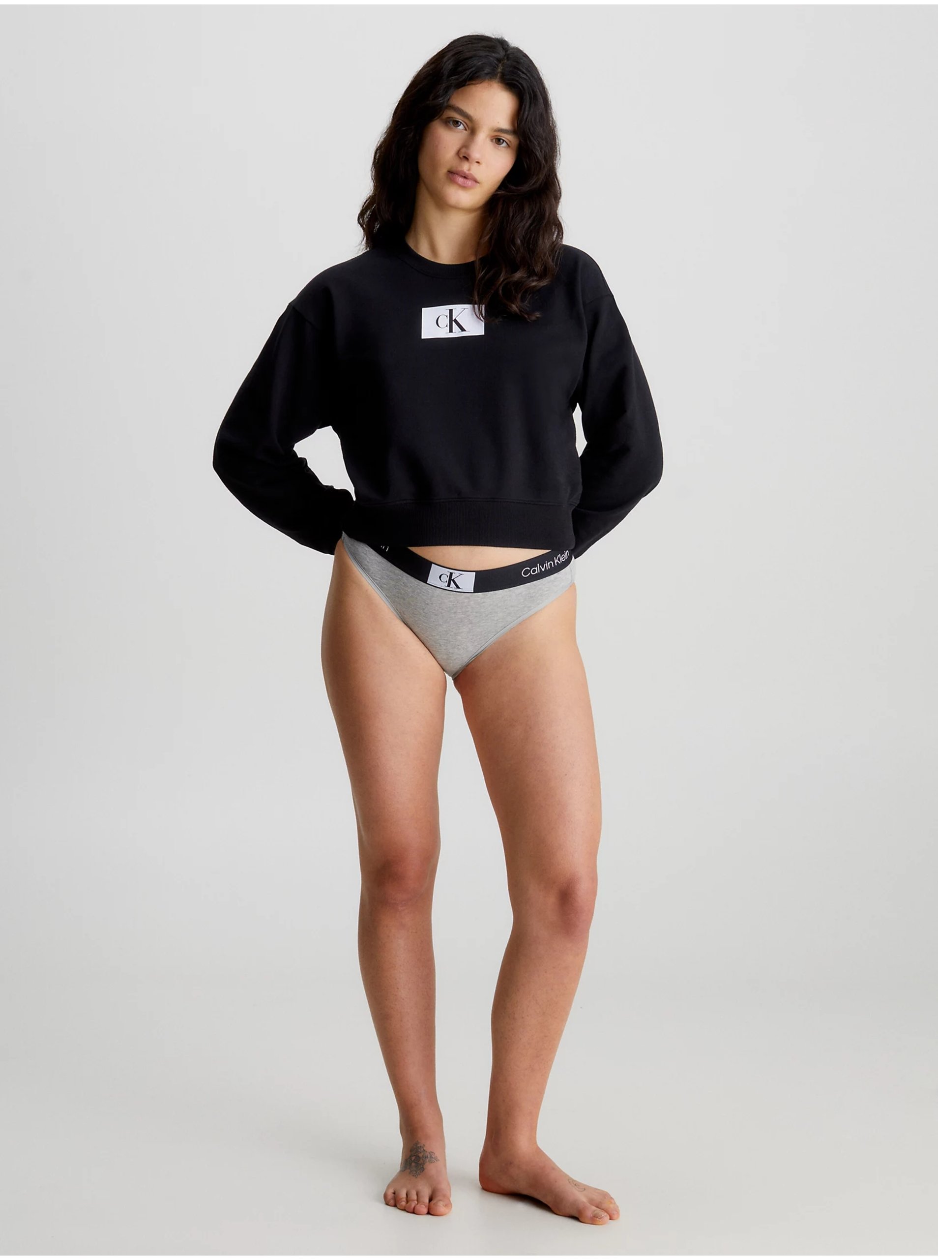 Levně Černá dámská mikina Calvin Klein Underwear