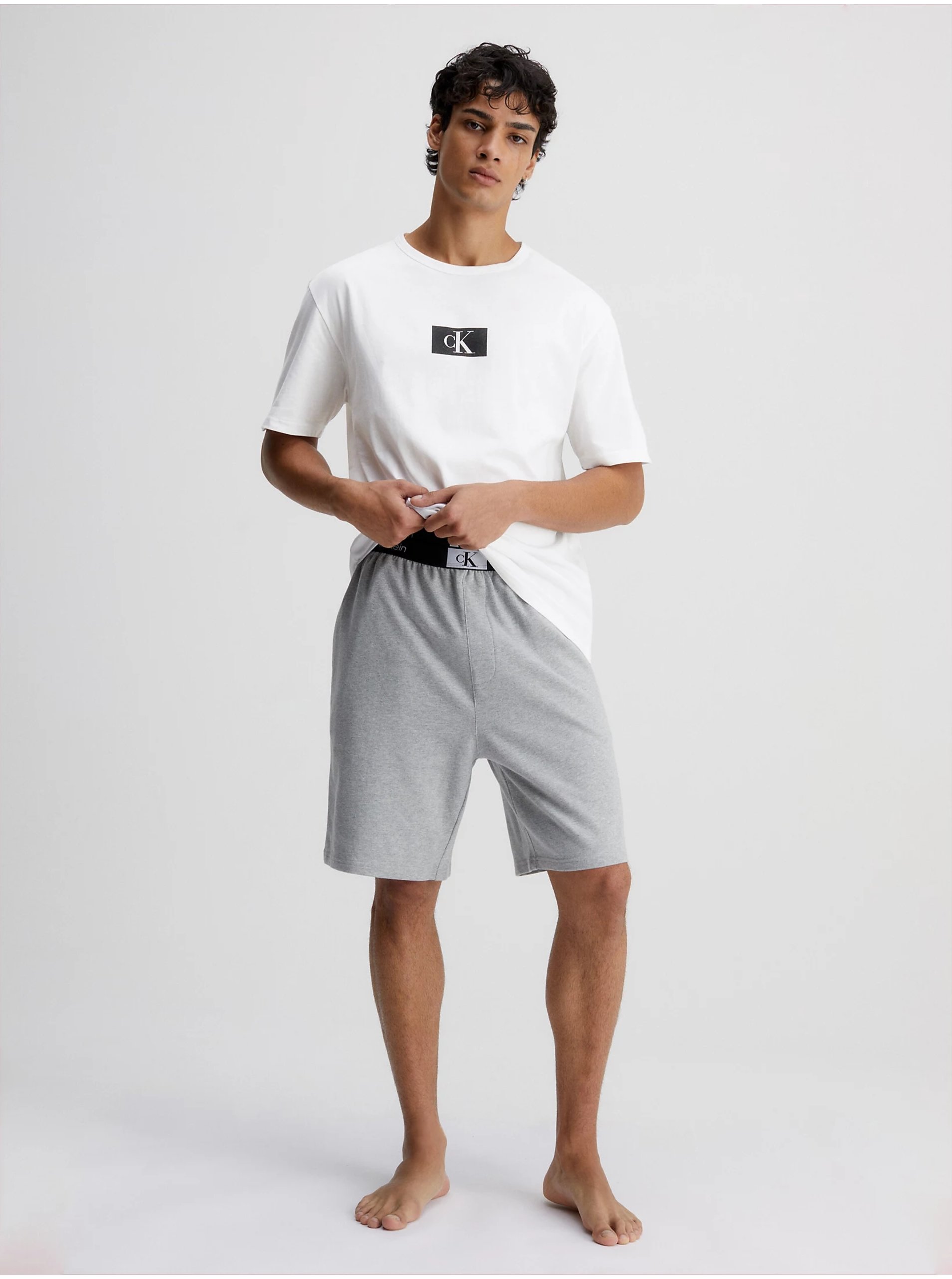 Levně Bílé pánské tričko Calvin Klein Underwear