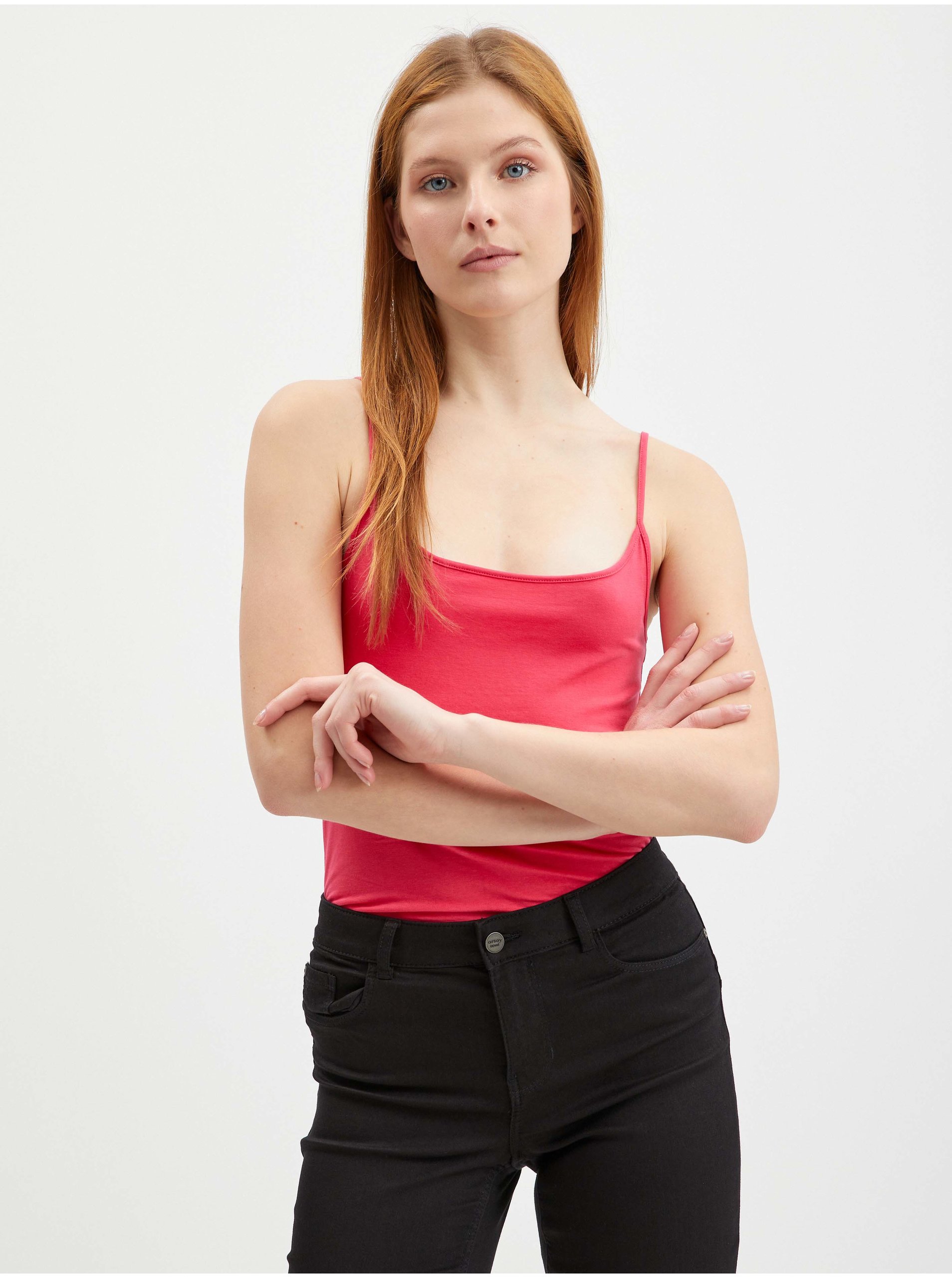 E-shop Topy a tričká pre ženy ORSAY - tmavoružová
