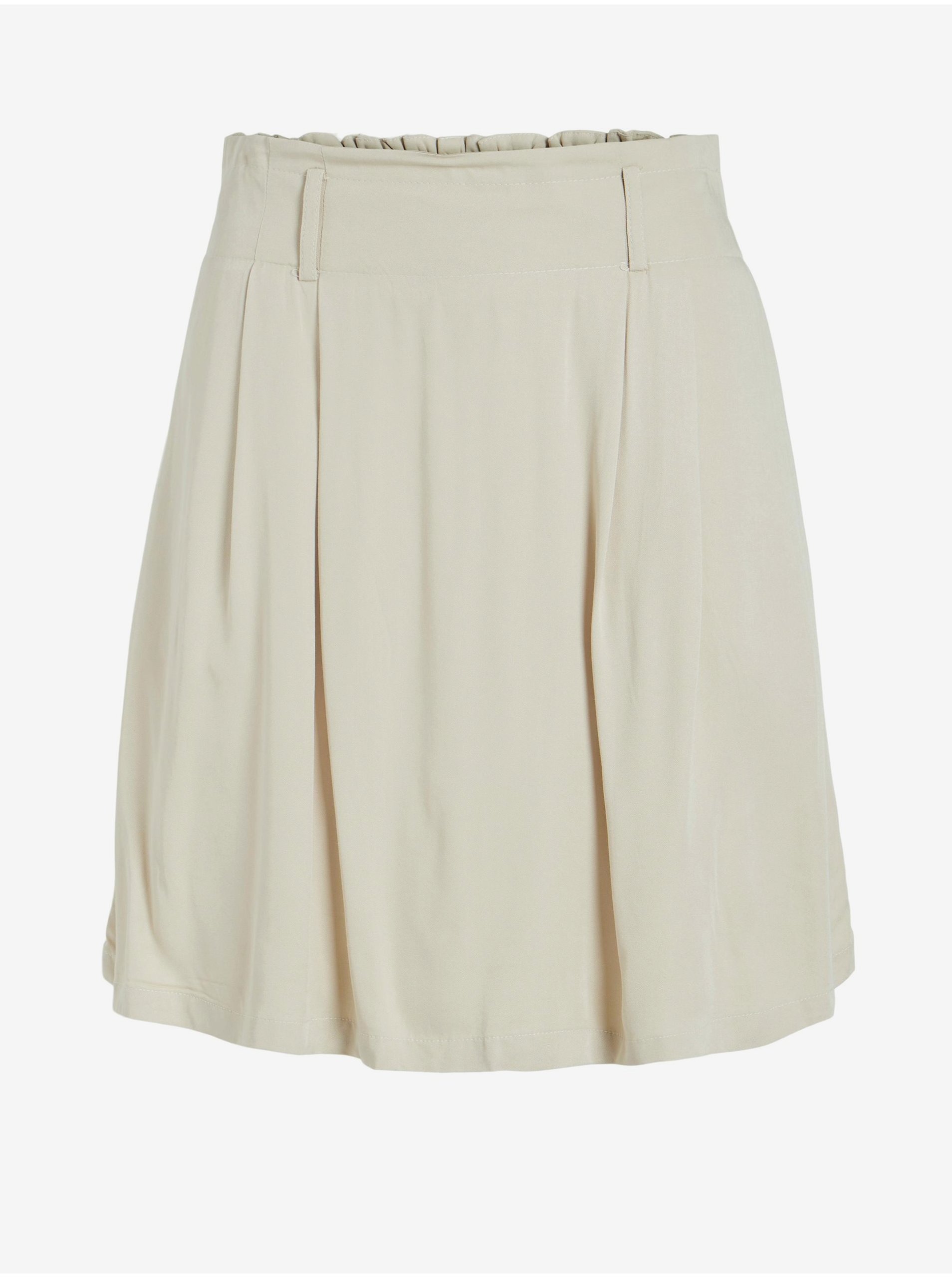 Lacno Béžová krátka sukňa s opasok VILA Vero