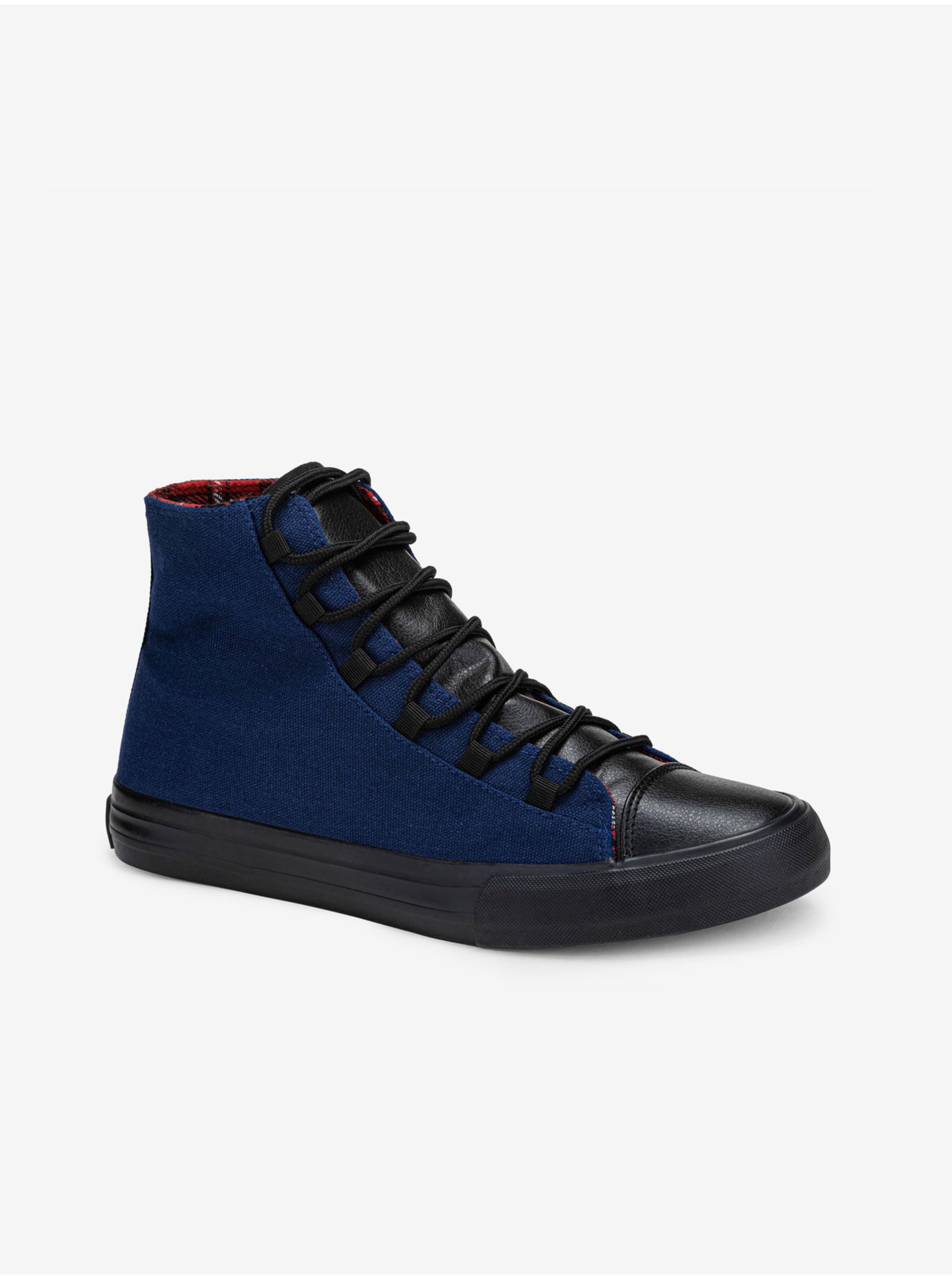 Levně Černo-modré pánské sneakers boty Ombre Clothing T378