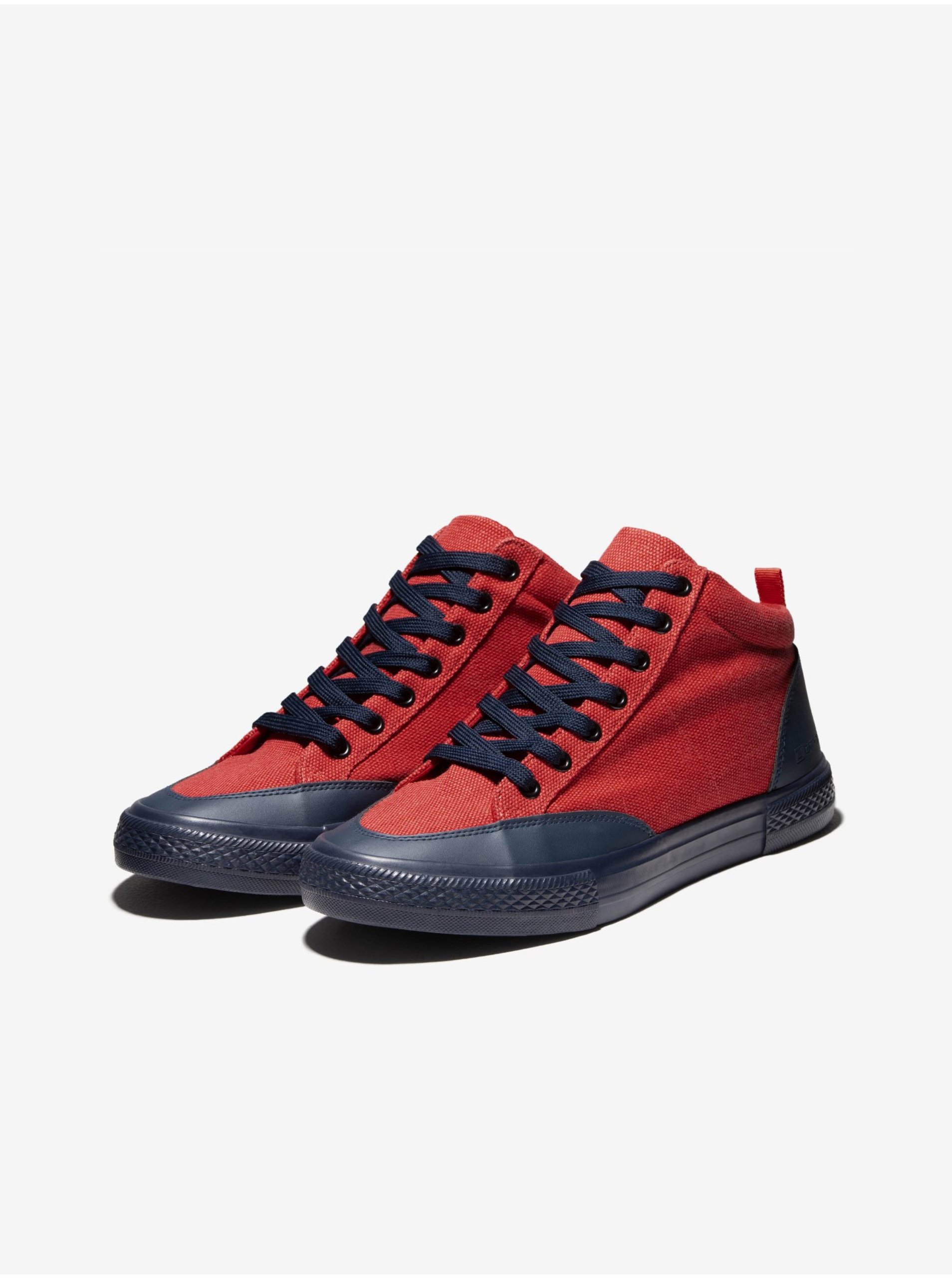 Levně Černo-červené pánské sneakers boty Ombre Clothing T377