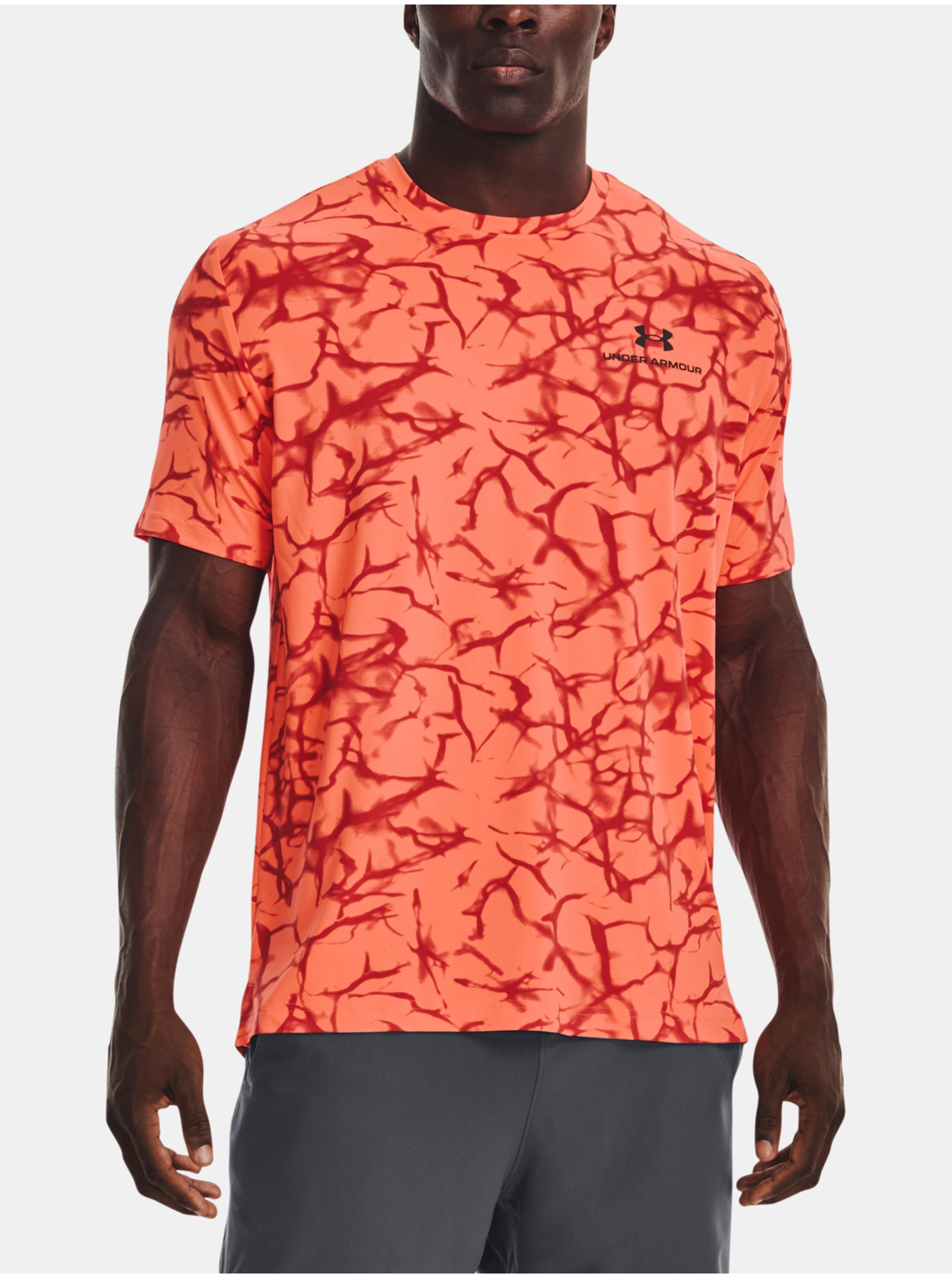 Lacno Oranžové športové tričko Under Armour UA Rush Energy Print SS