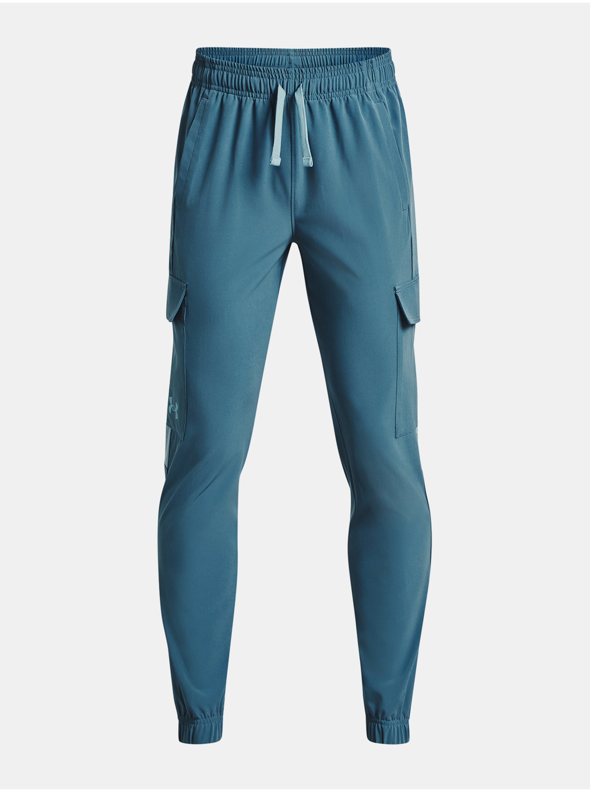 Levně Modré sportovní kalhoty Under Armour UA Pennant Woven Cargo Pant