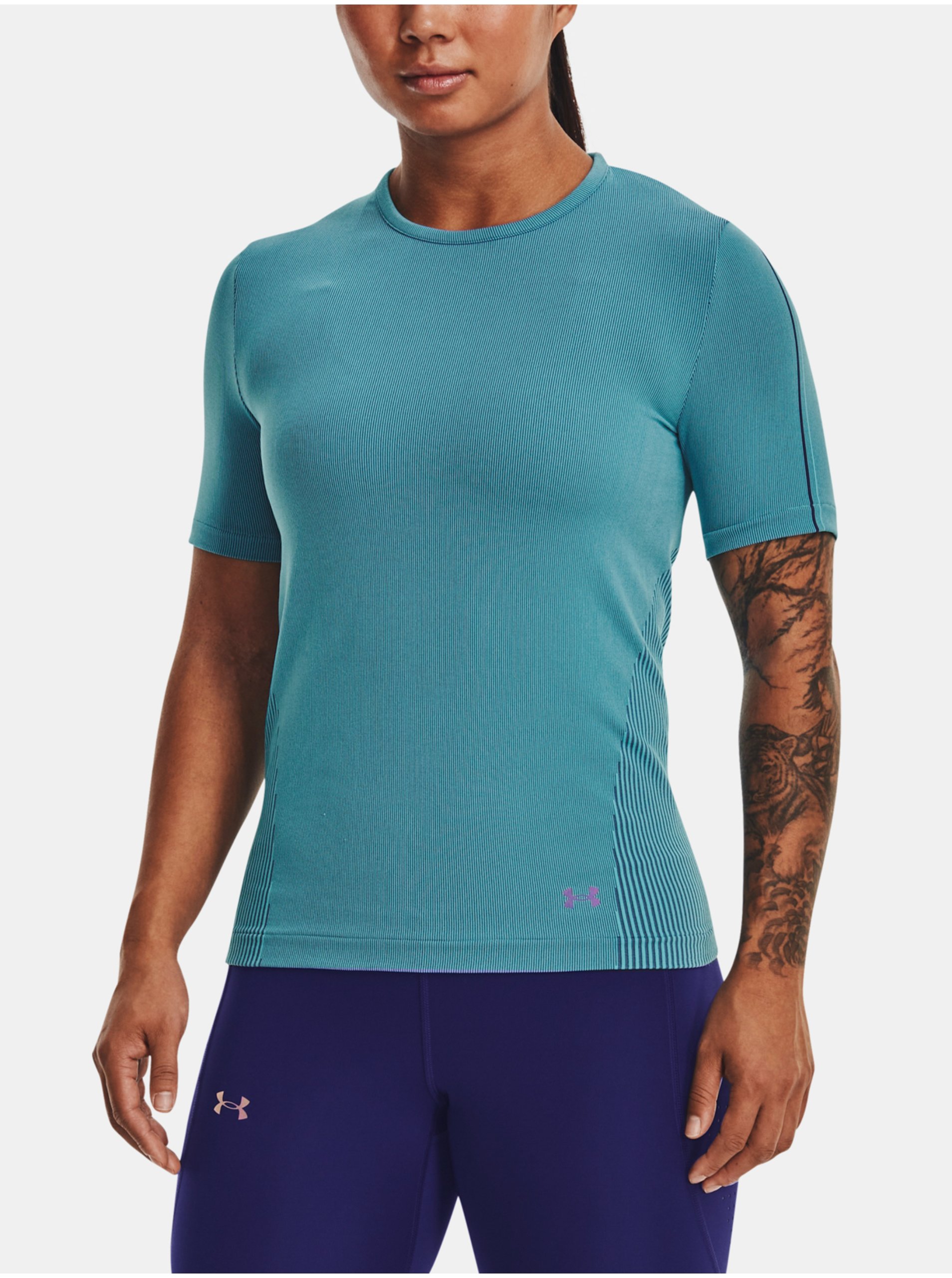 E-shop Tyrkysové dámské sportovní tričko Under Armour UA Rush Seamless