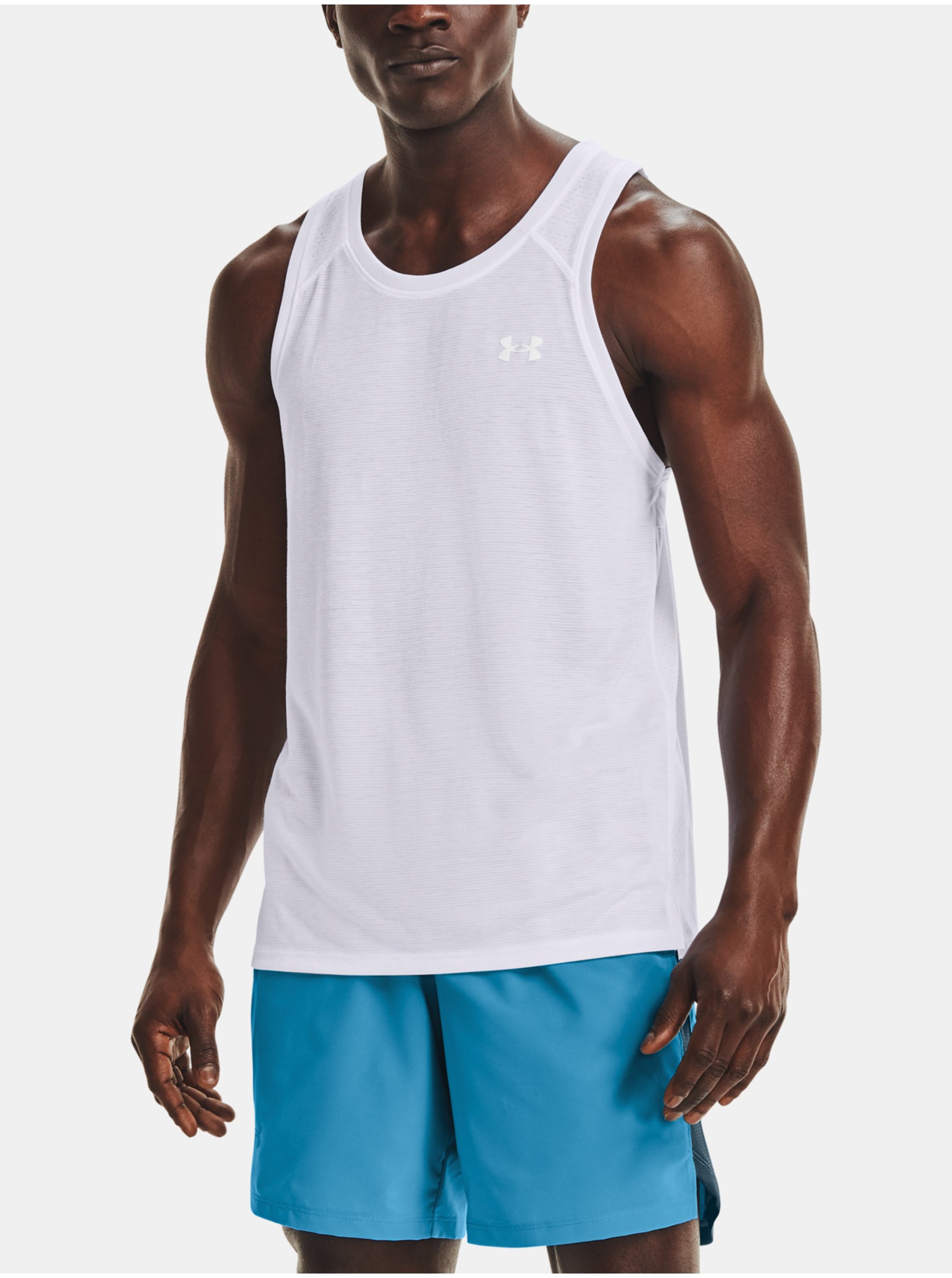 Levně Tílko Under Armour UA STREAKER SINGLET-WHT