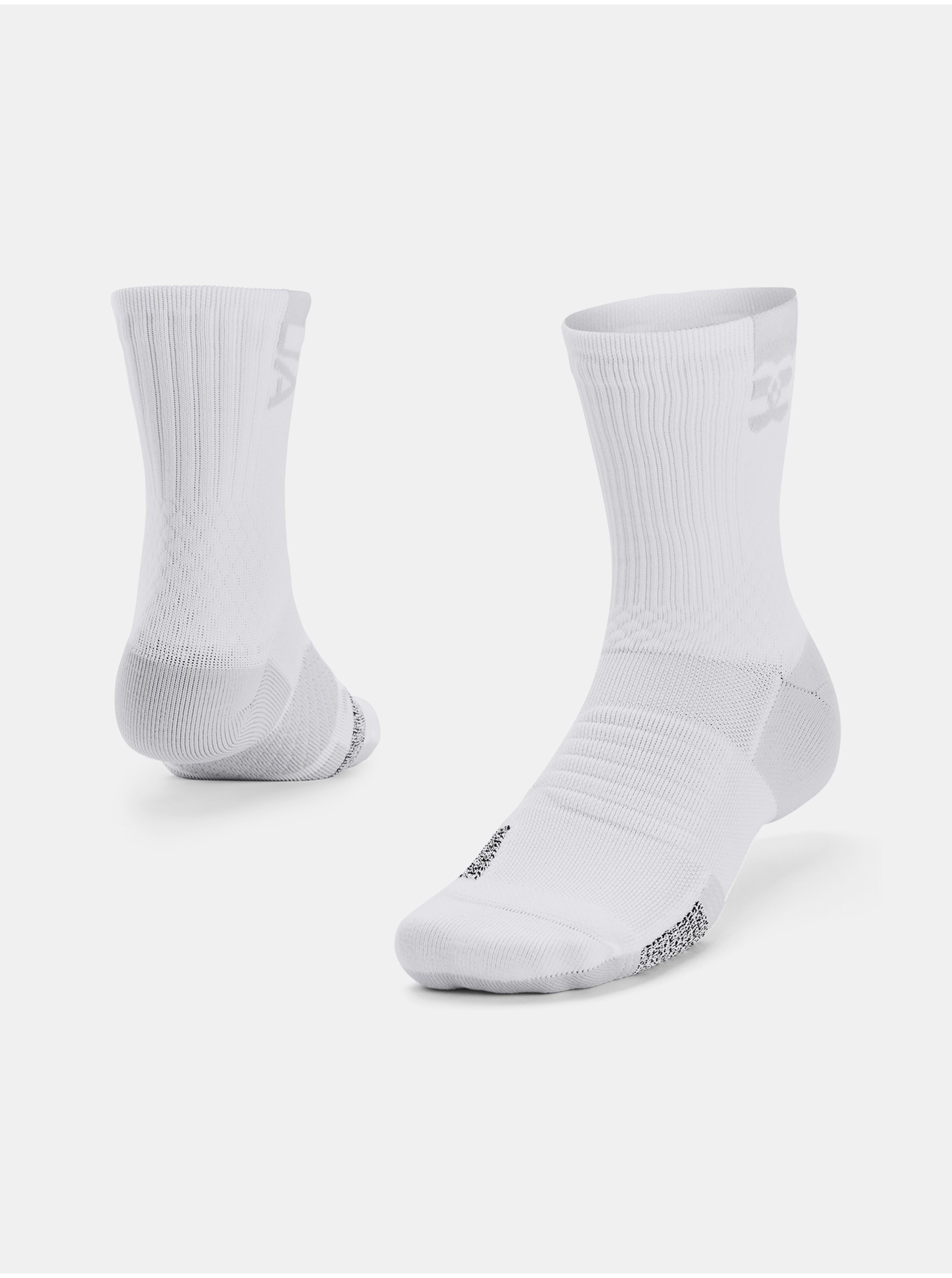 Levně Bílé sportovní ponožky Under Armour UA AD Playmaker 1pk Mid