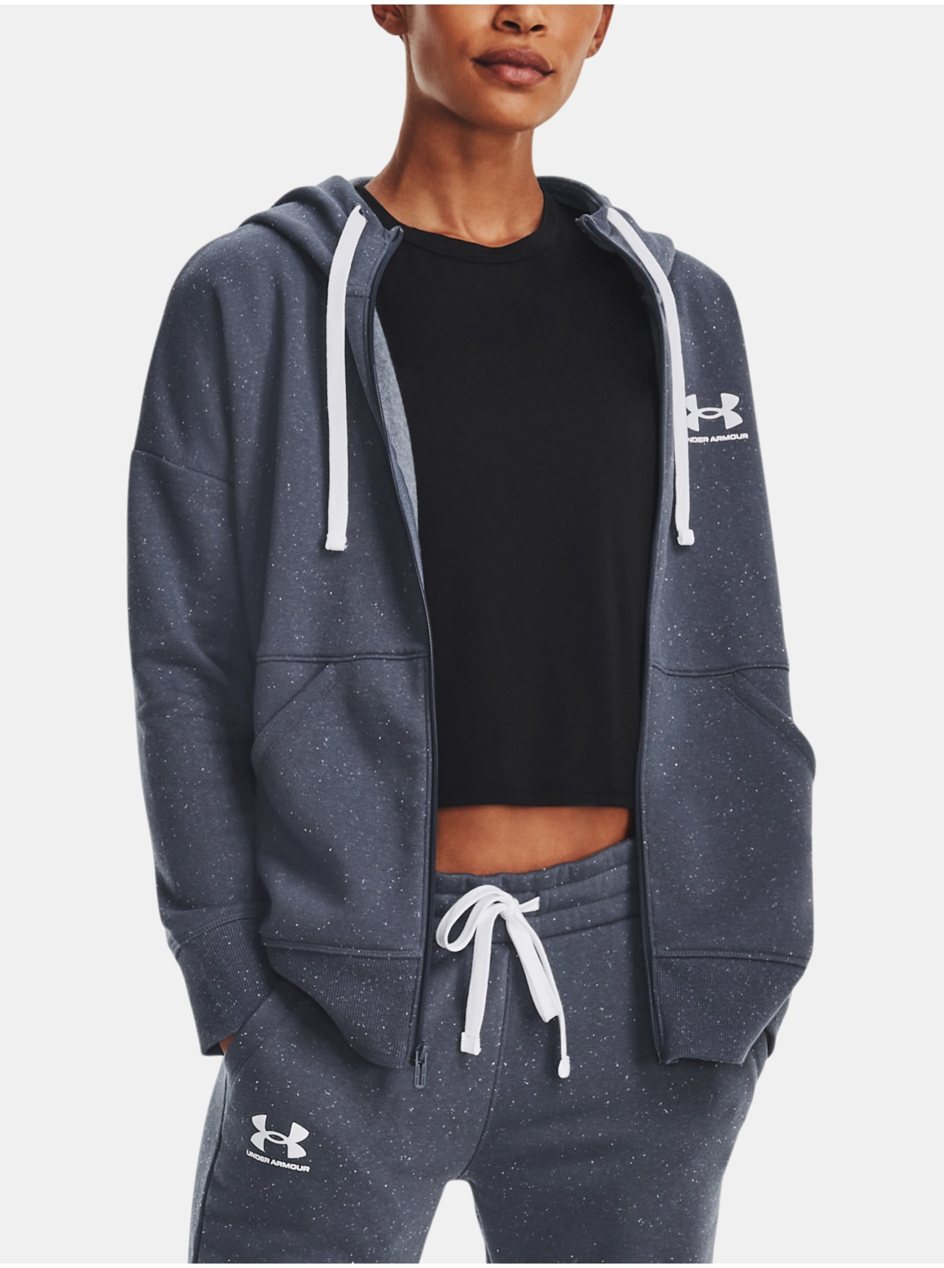 E-shop Mikina Under Armour Rival Fleece FZ Hoodie-GRY