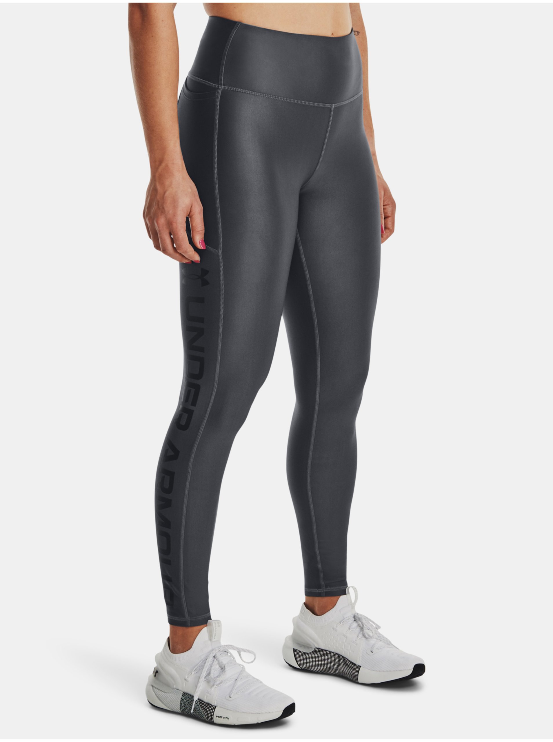 Levně Tmavě šedé sportovní legíny Under Armour Armour Branded Legging