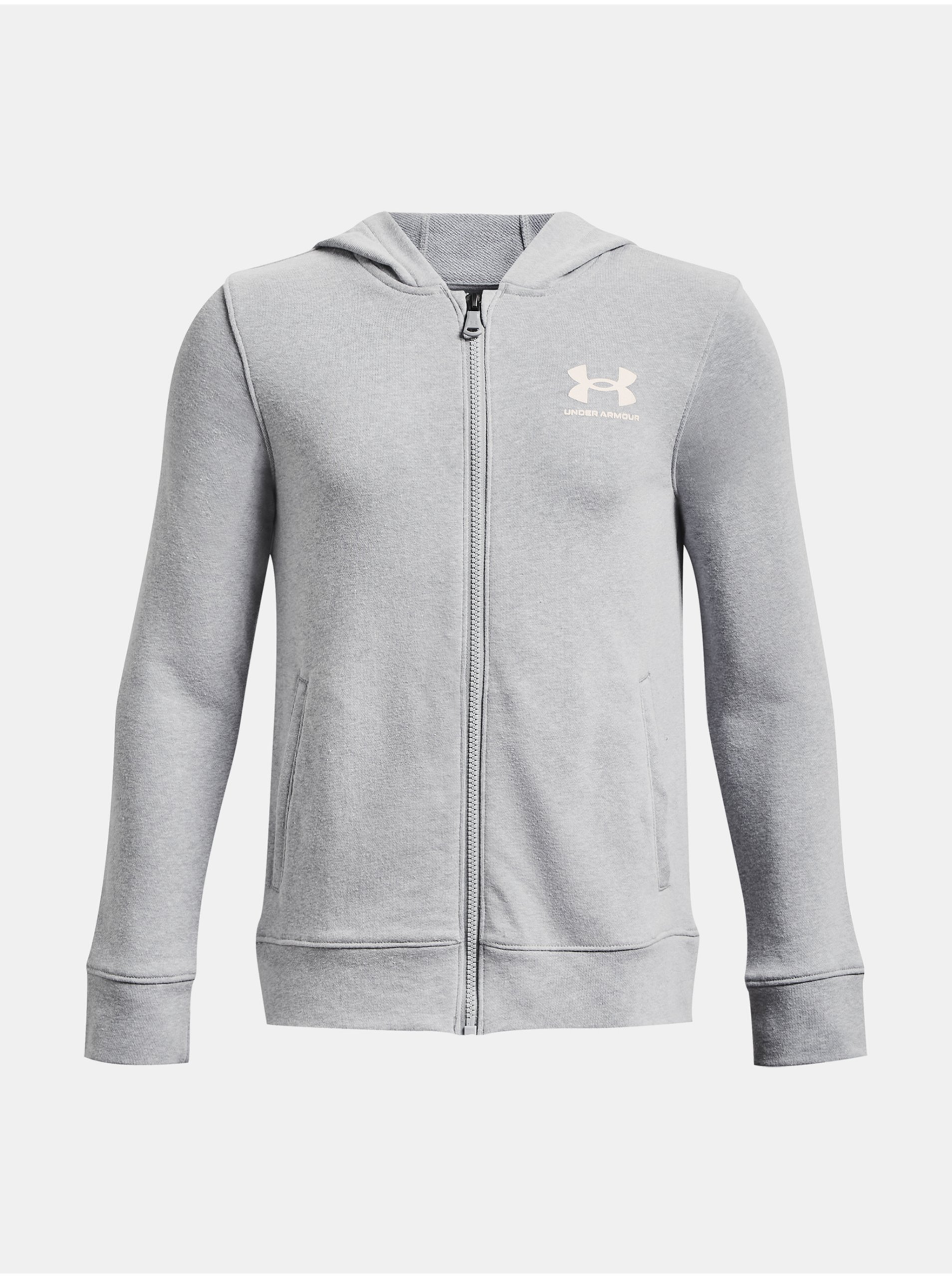 Levně Mikina Under Armour UA Rival Terry FZ Hoodie-GRY