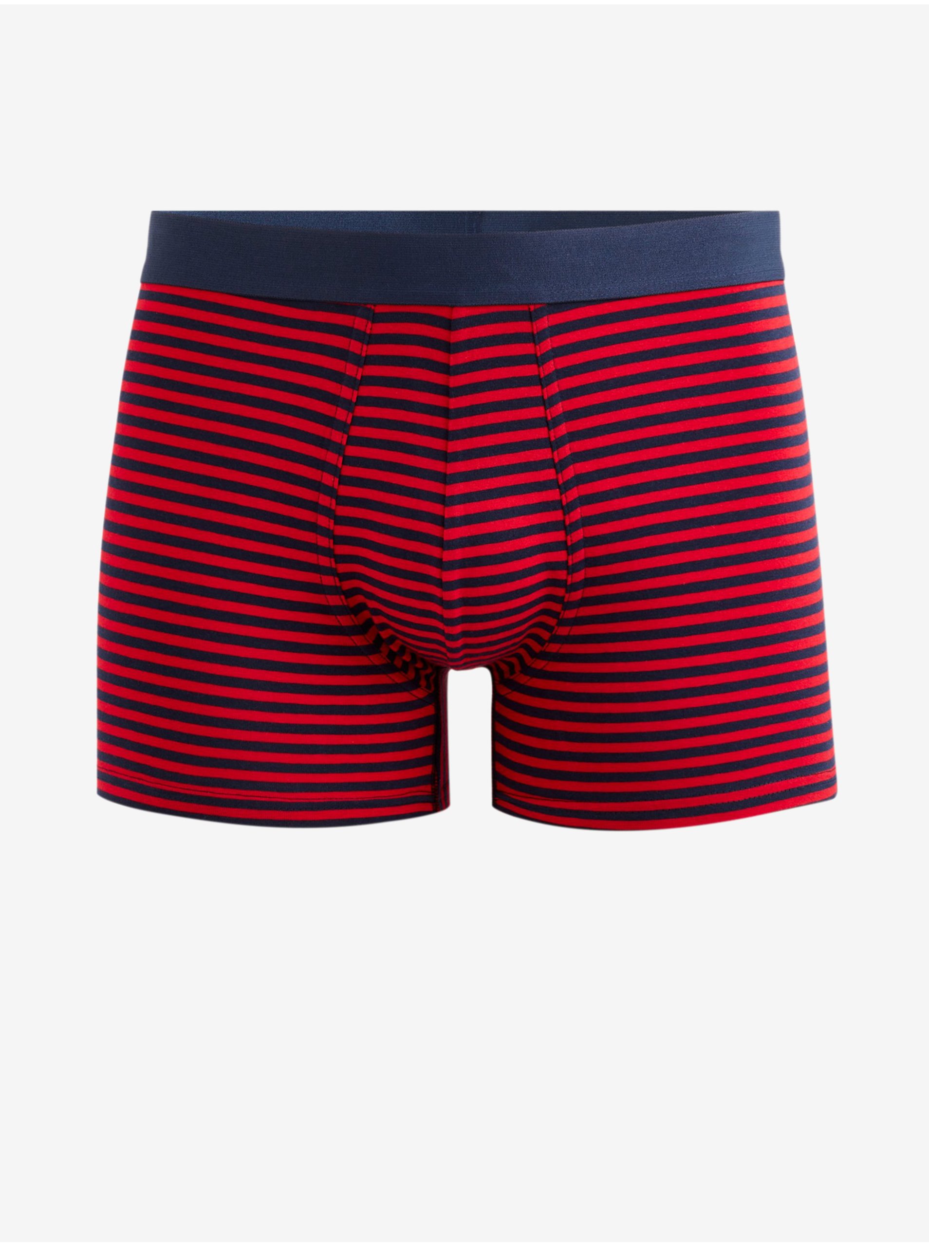 E-shop Modro-červené pánské pruhované boxerky Celio Dibiraye