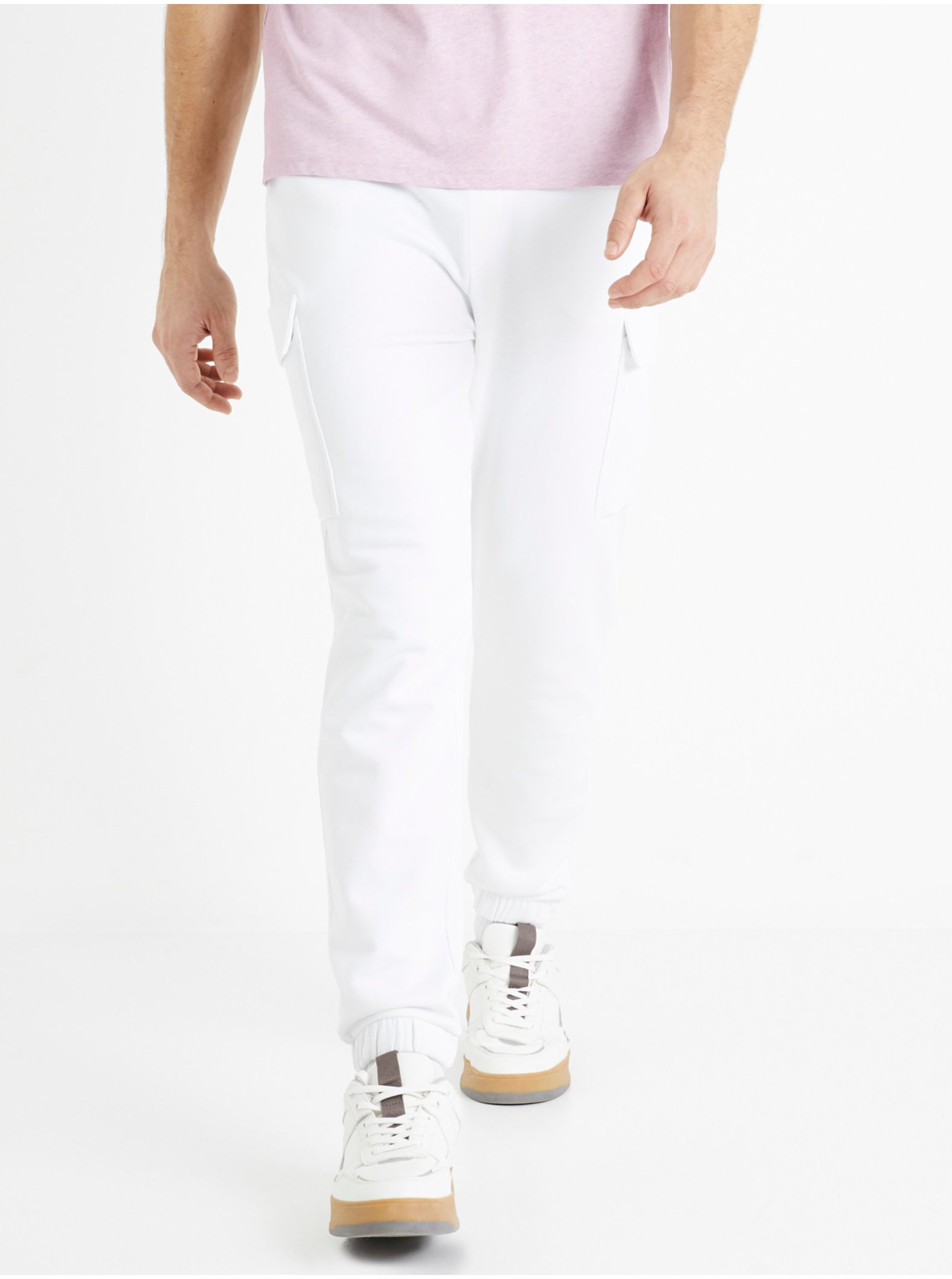 Levně Bílé pánské kalhoty Celio Domonday