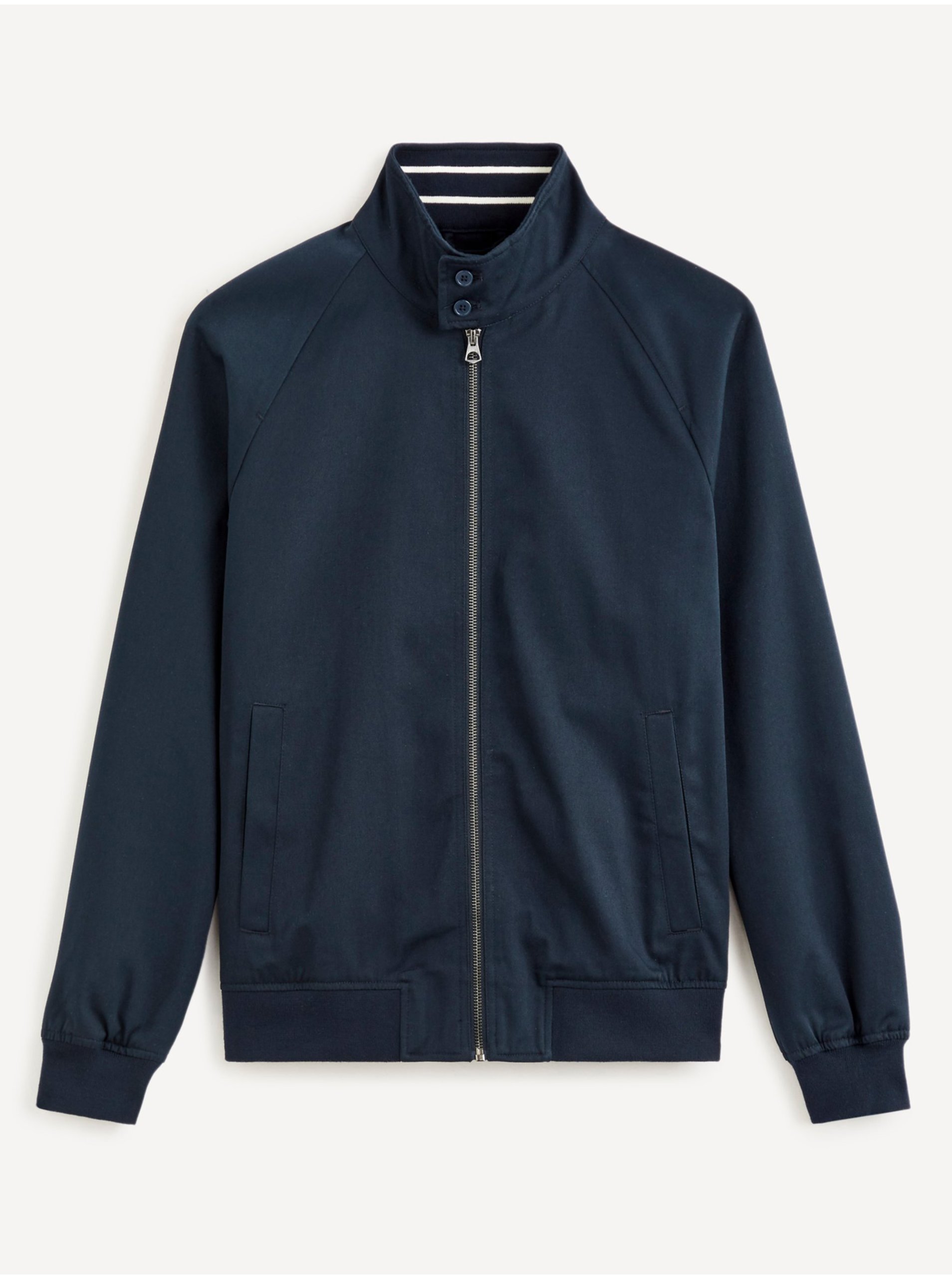 E-shop Tmavě modrá pánská bunda na zip Celio Ducotone