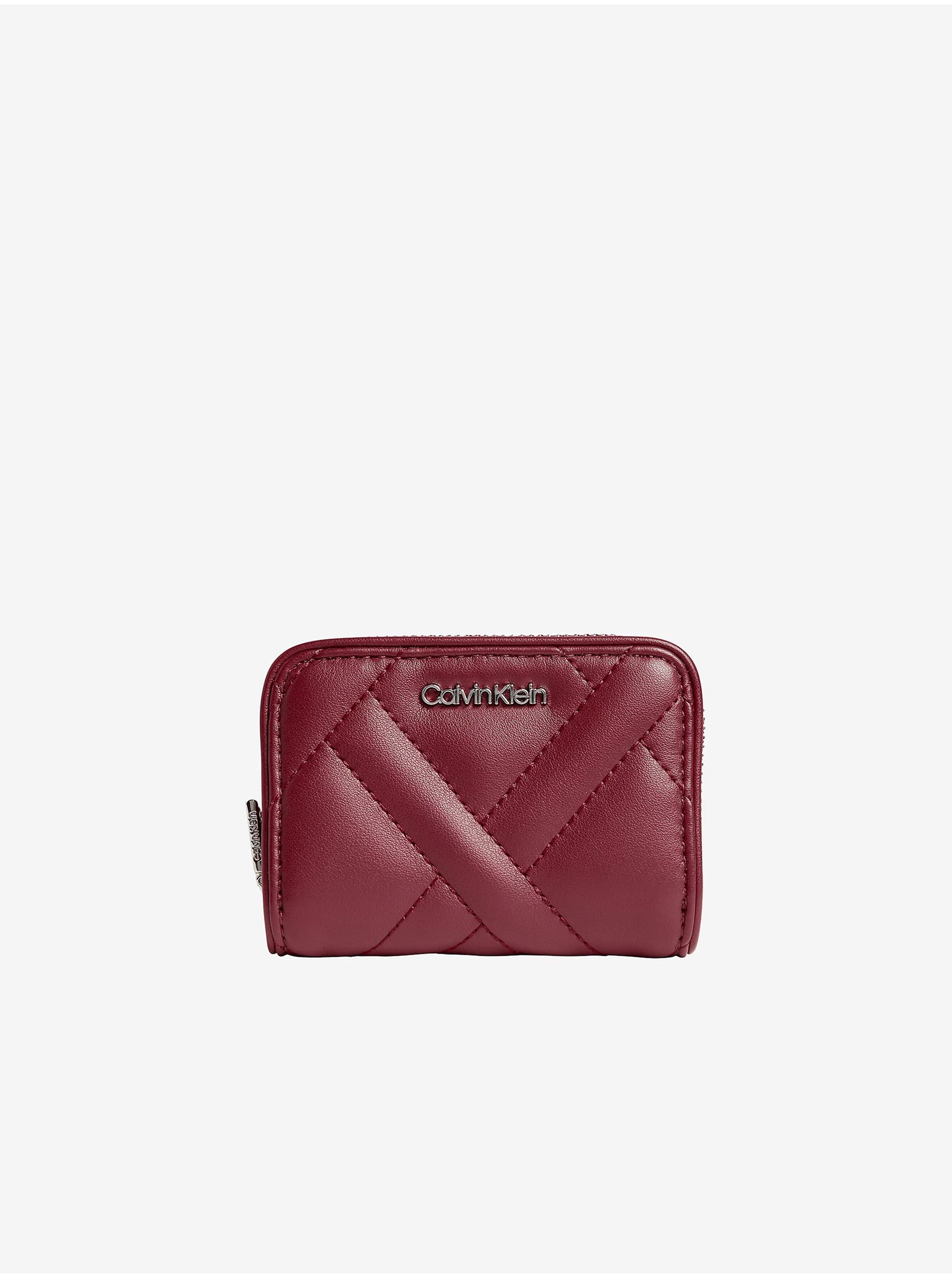 E-shop Vínová dámská peněženka Calvin Klein
