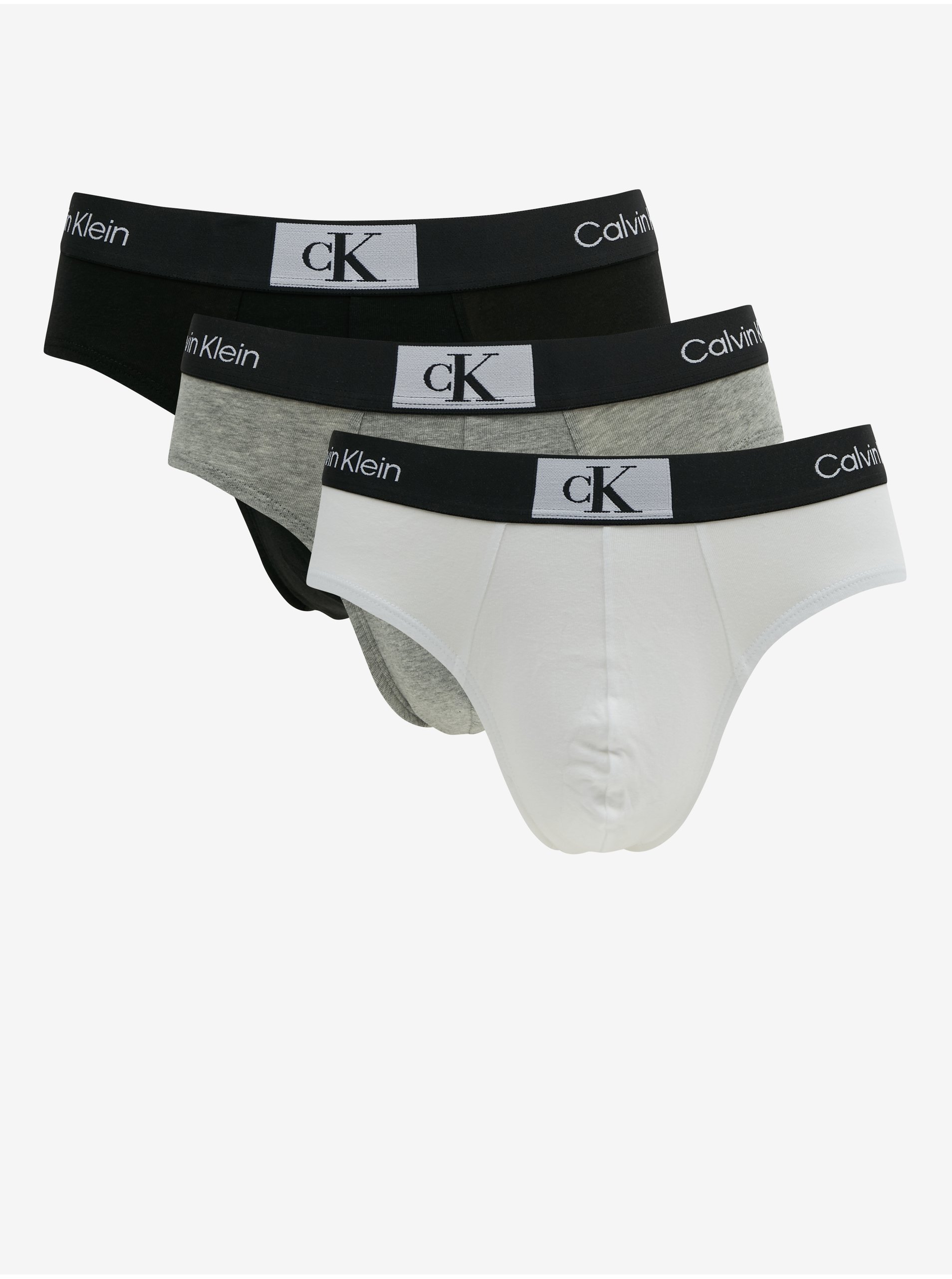 Lacno Slipy pre mužov Calvin Klein Underwear - čierna, biela, sivá