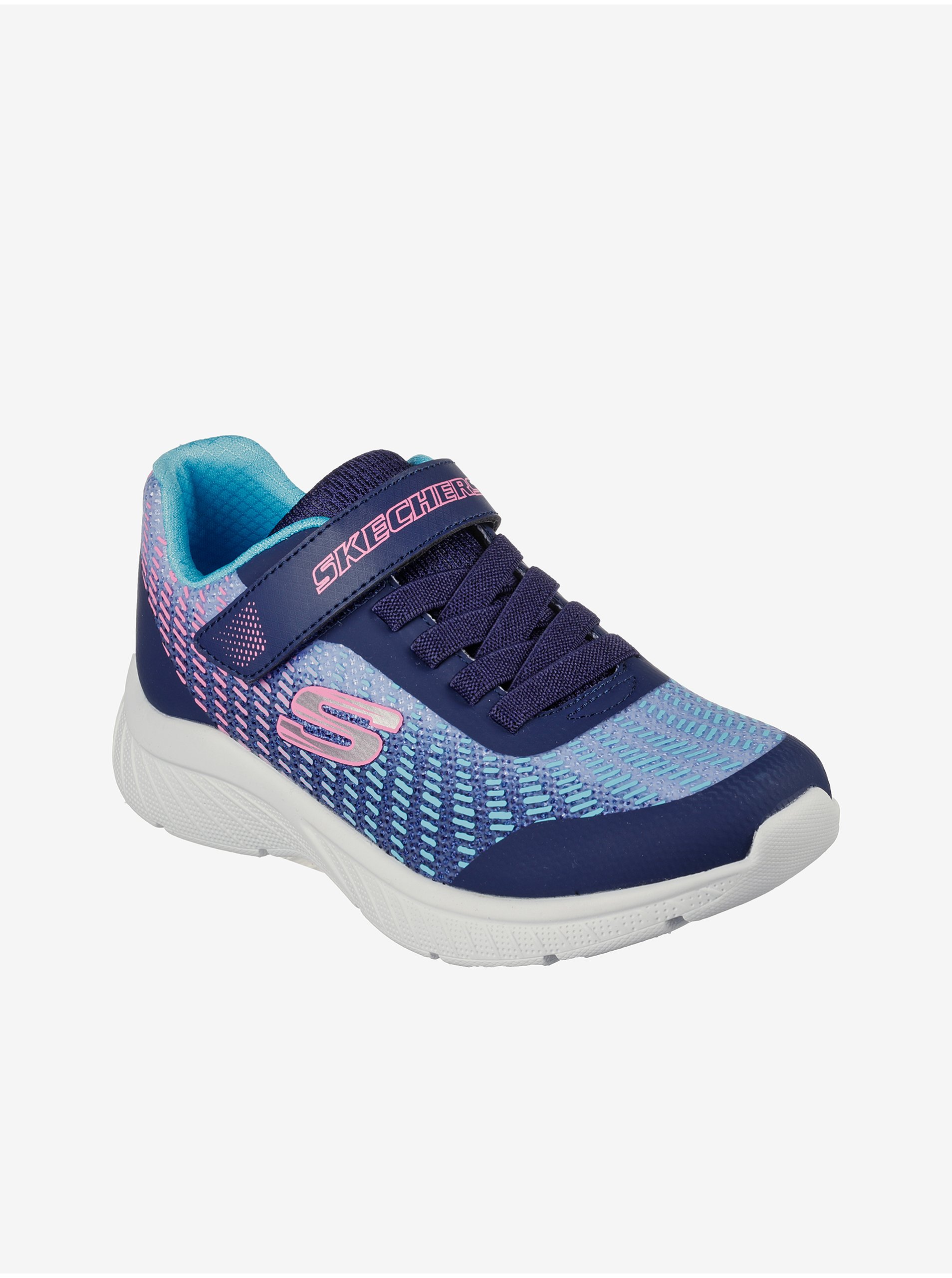 E-shop Modré dievčenské tenisky Skechers Microspec Plus Disco Dreaming